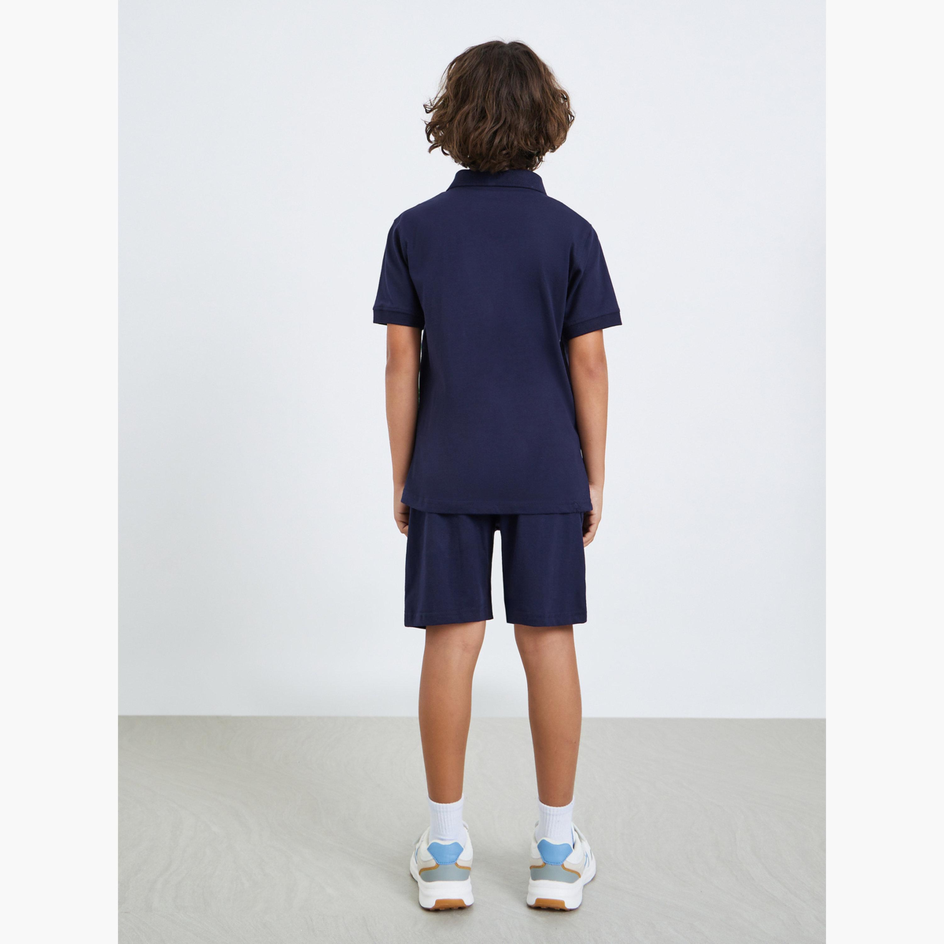 Styli Boys Navy Color Block Polo T-Shirt and Shorts Set-boys-clothing-setsandcoords-image-6