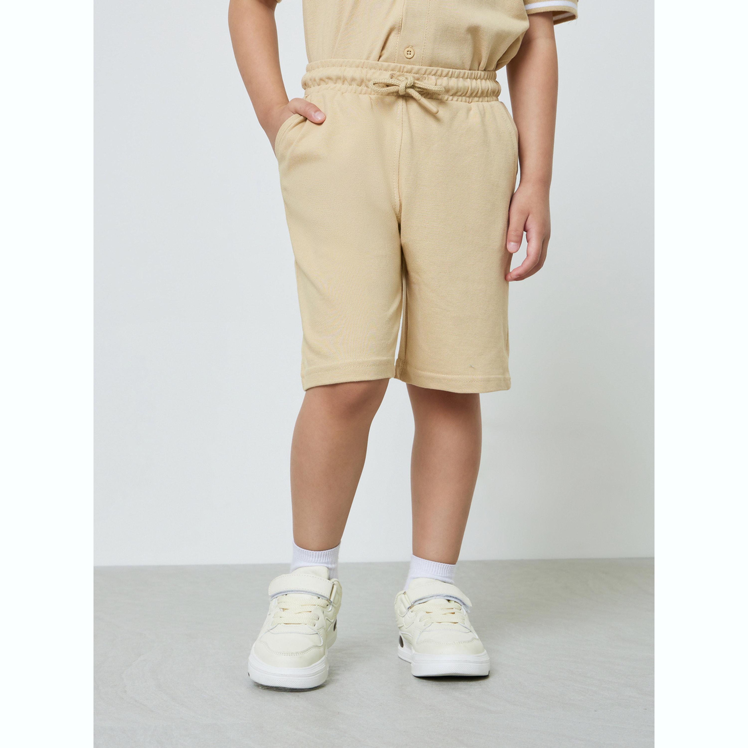 Styli Boys Textured Knit Polo T-Shirt and Shorts Set-boys-clothing-setsandcoords-image-4