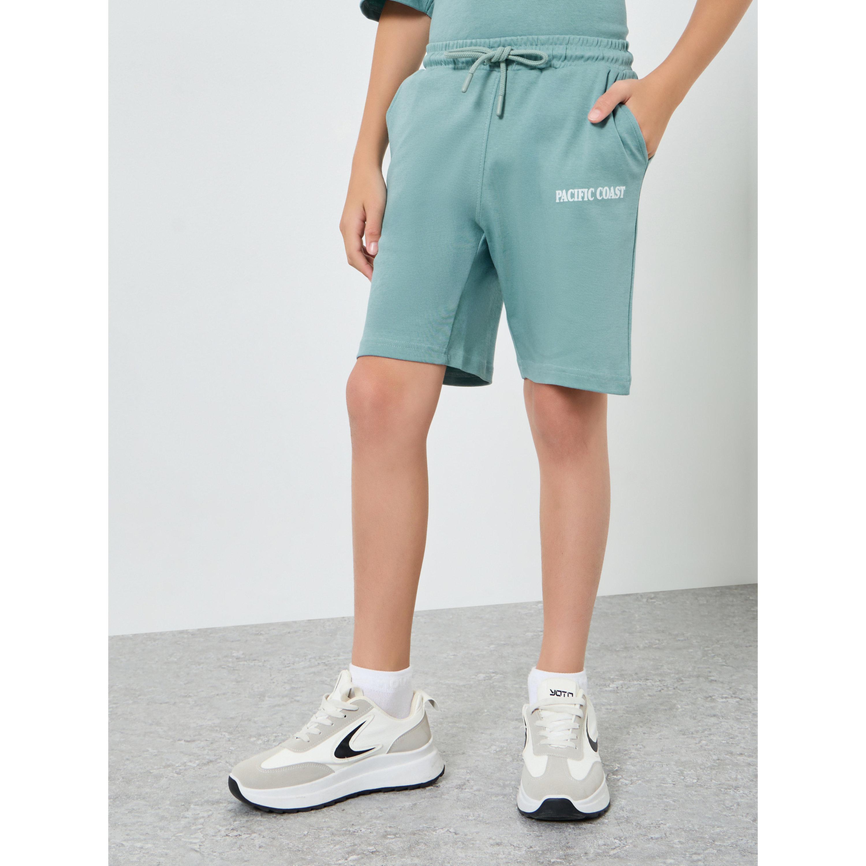 مجموعة أولادي زرقاء بنمط هودي قطن وشورت-boys-clothing-setsandcoords-image-4