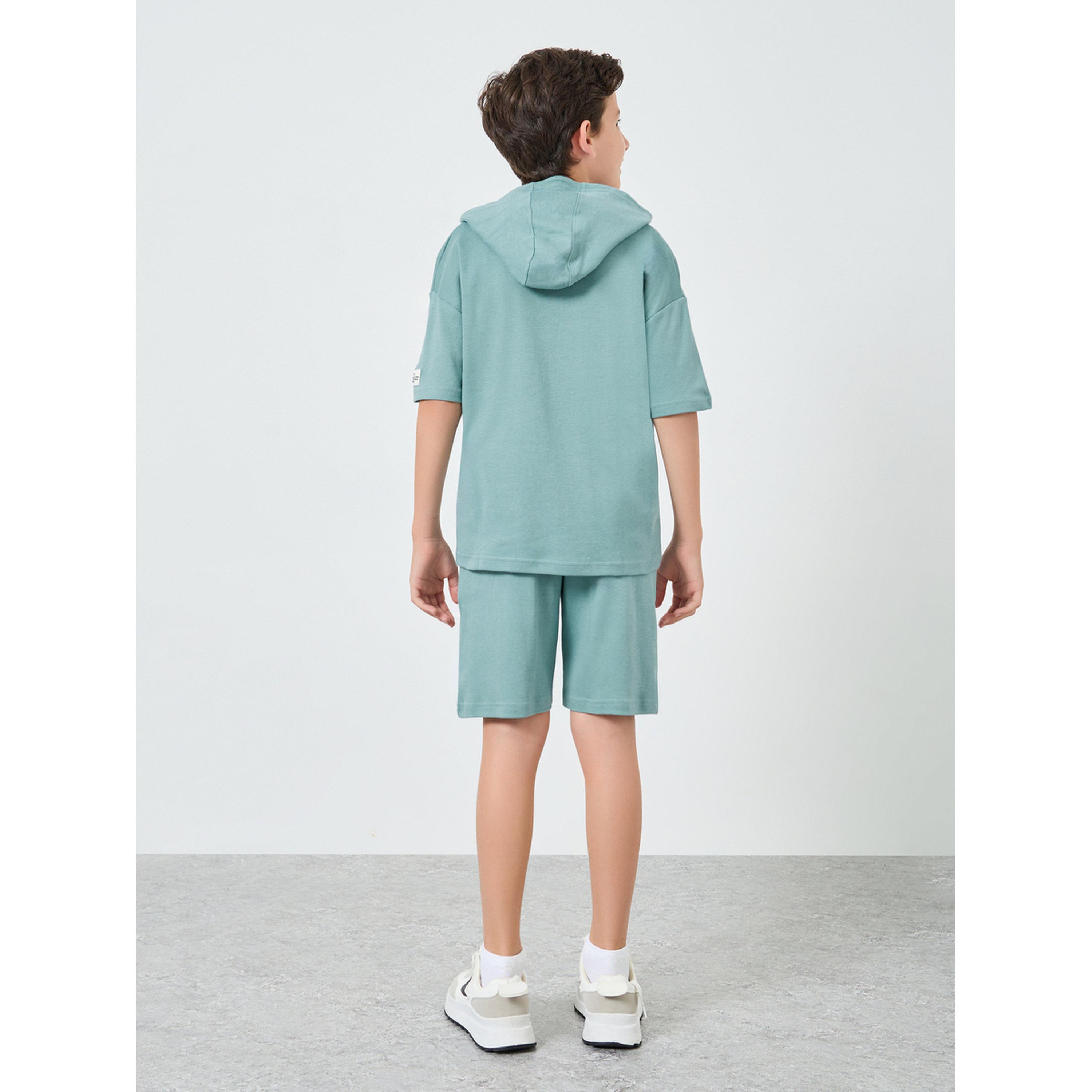 مجموعة أولادي زرقاء بنمط هودي قطن وشورت-boys-clothing-setsandcoords-image-5