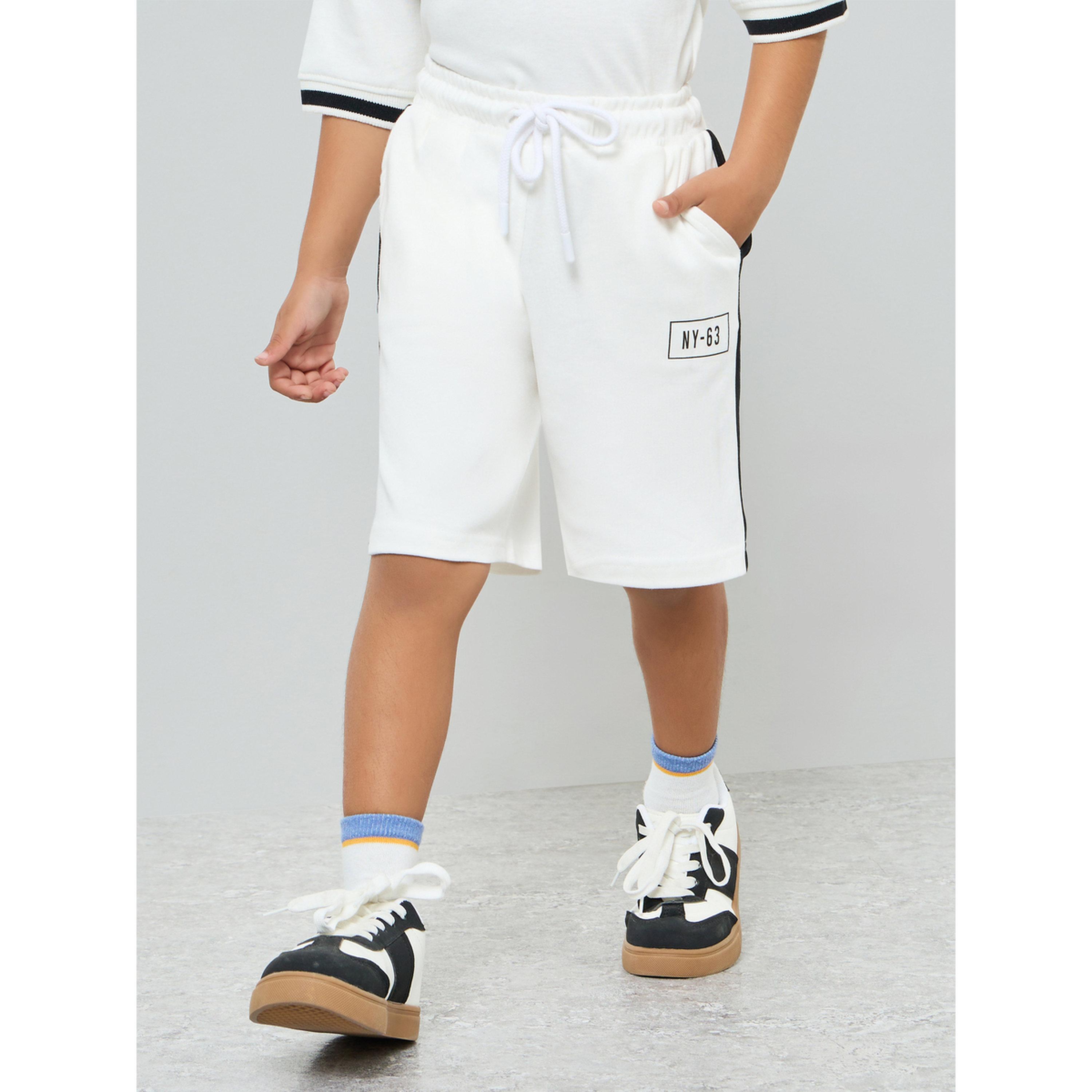 Styli Boys Off-White Cotton T-Shirt and Shorts Set-boys-clothing-setsandcoords-image-4