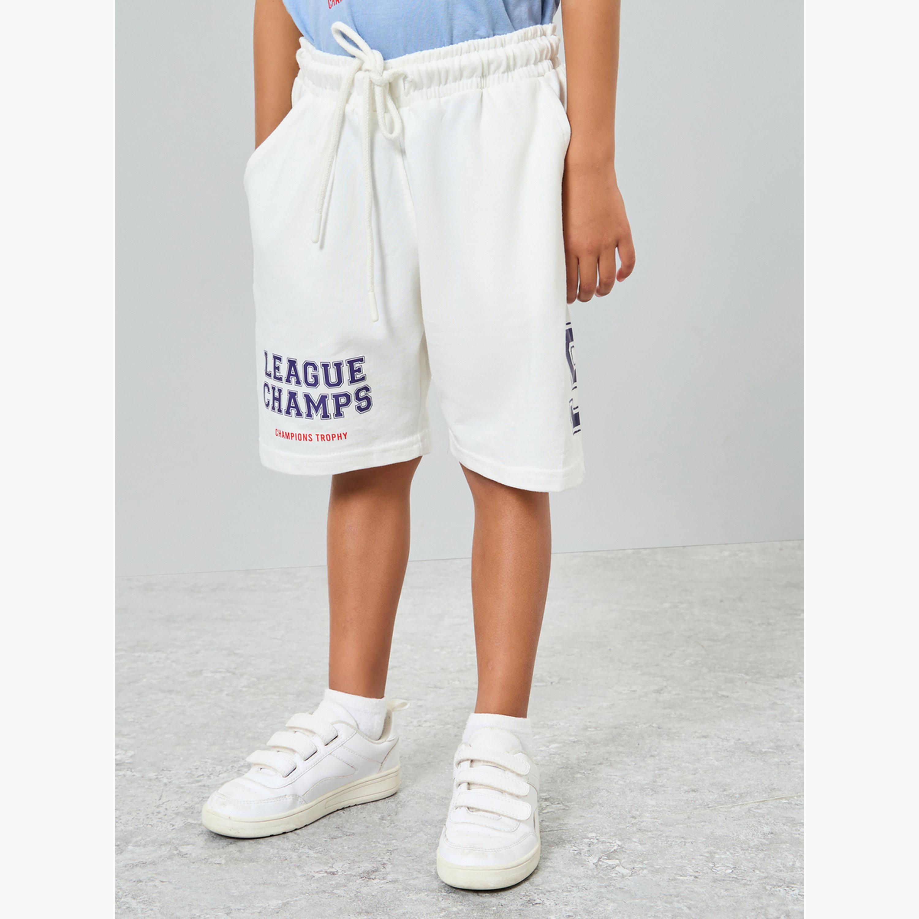 طقم تيشيرت قطني وشورت بنقشة أبطال الدوري-boys-clothing-setsandcoords-image-6