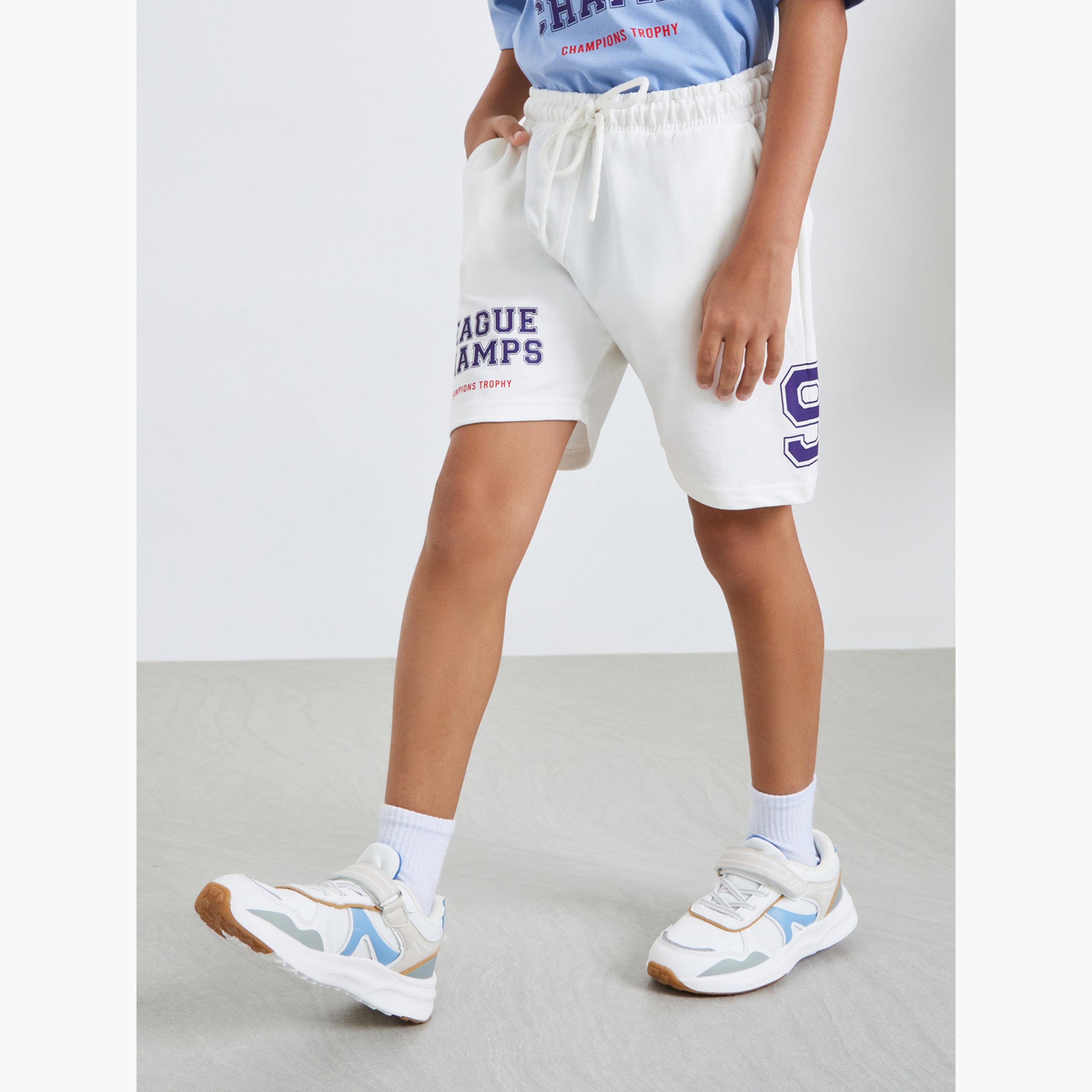 Styli Boys Blue Football Graphic T-Shirt and Shorts Set-boys-clothing-setsandcoords-image-4