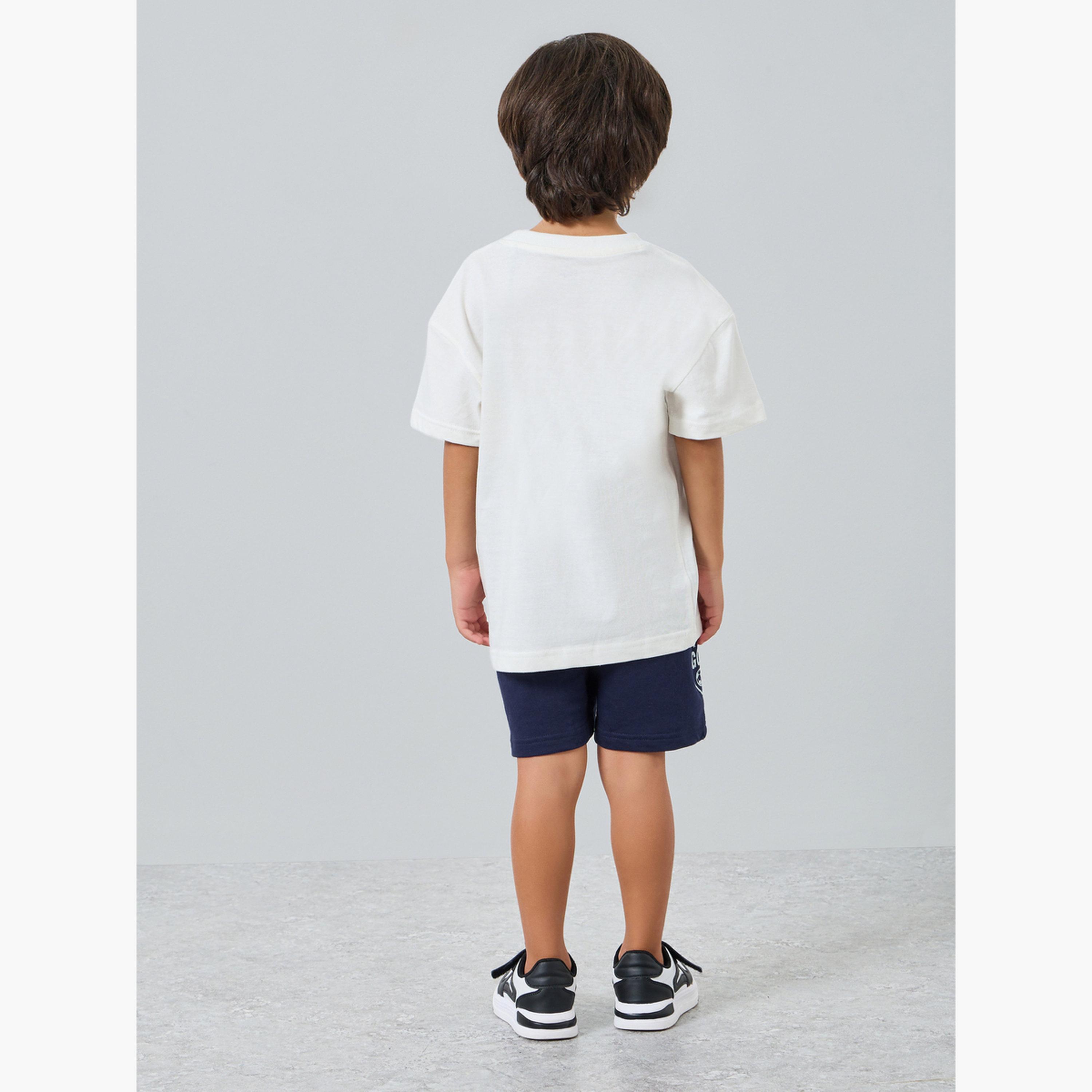 طقم تيشيرت قطن مطبوع وشورت-boys-clothing-setsandcoords-image-6