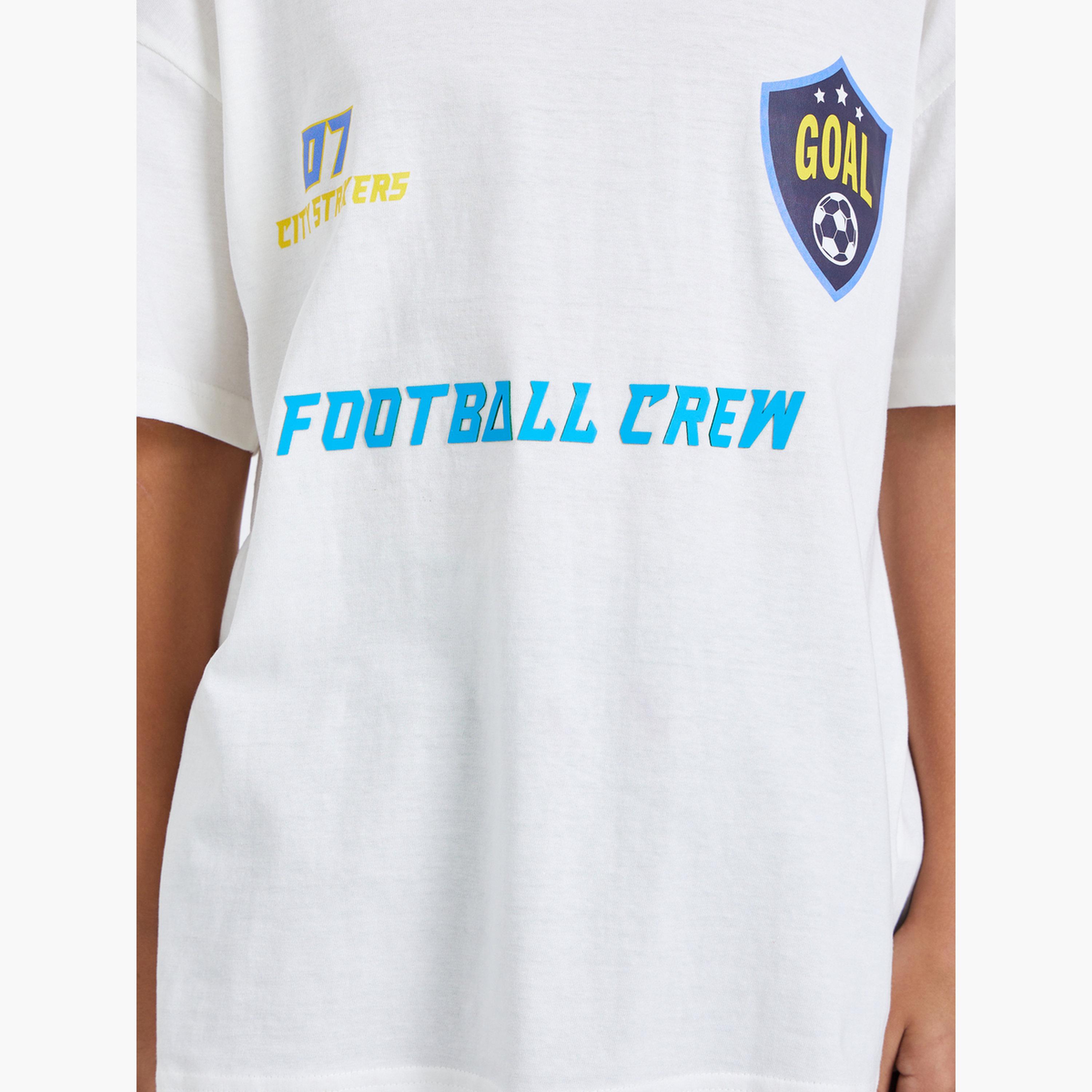 طقم تيشيرت بطبعة كرة قدم وشورت-boys-clothing-setsandcoords-image-3