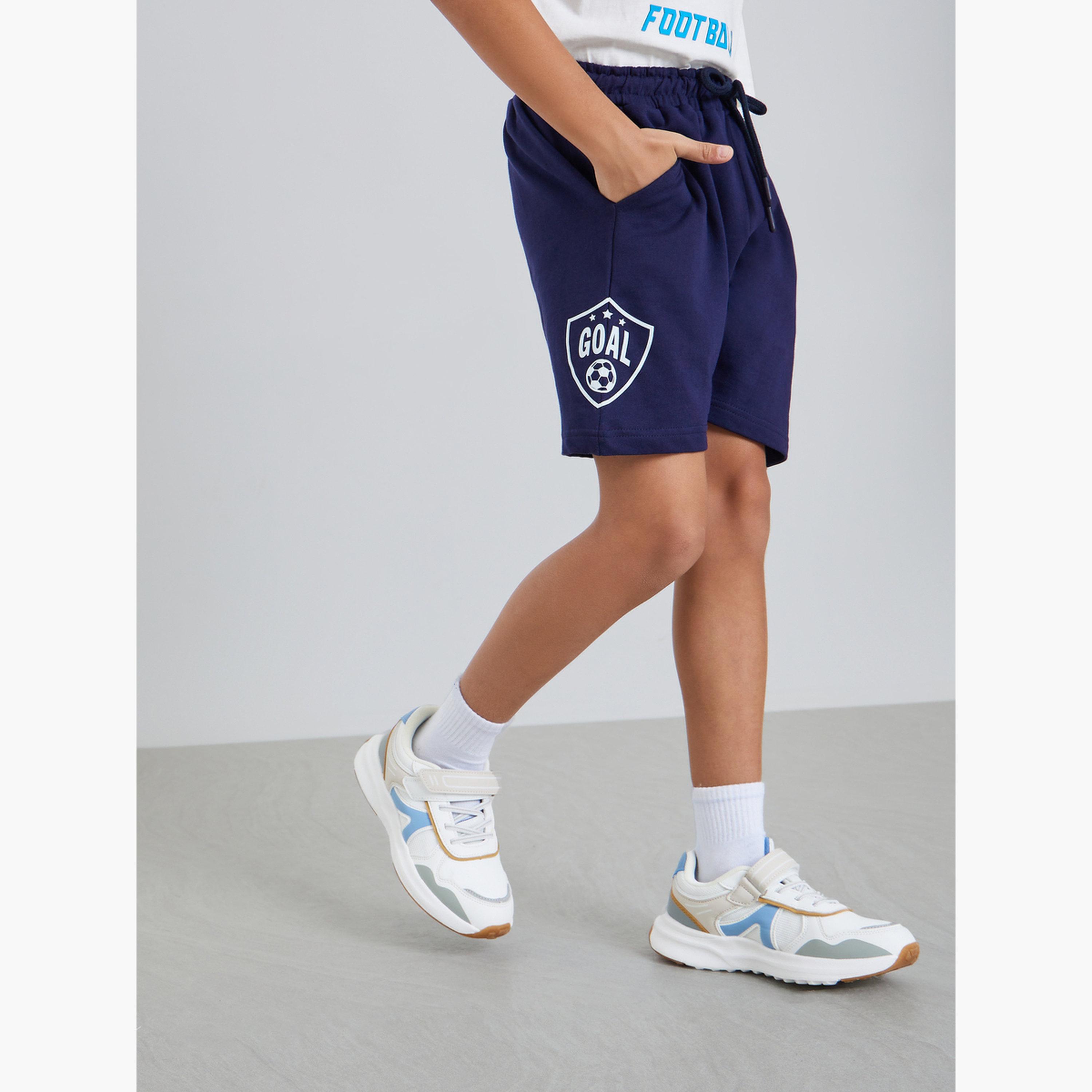 طقم تيشيرت بطبعة كرة قدم وشورت-boys-clothing-setsandcoords-image-4