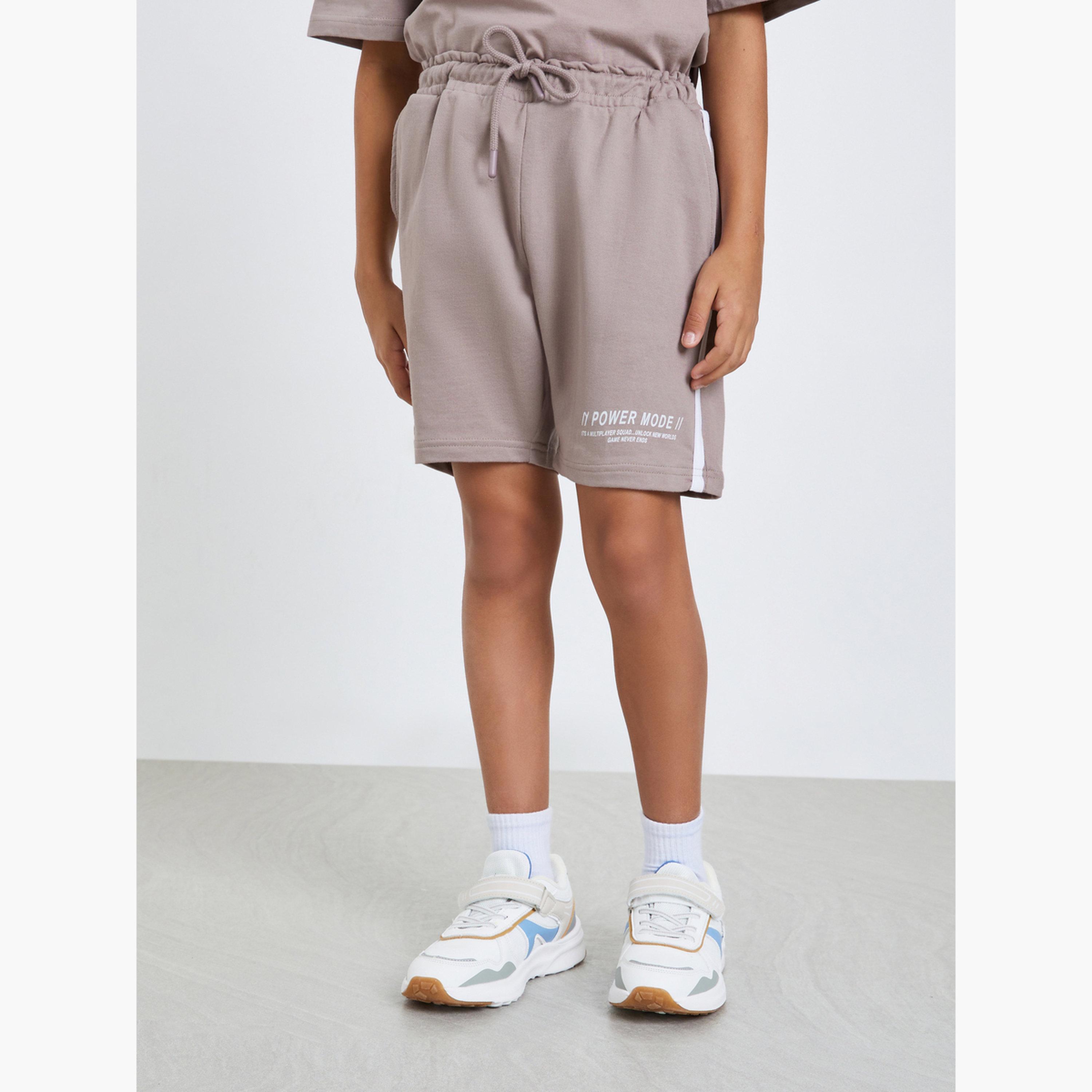 Styli Boys Grey Cotton Knit T-Shirt and Shorts Set-boys-clothing-setsandcoords-image-4