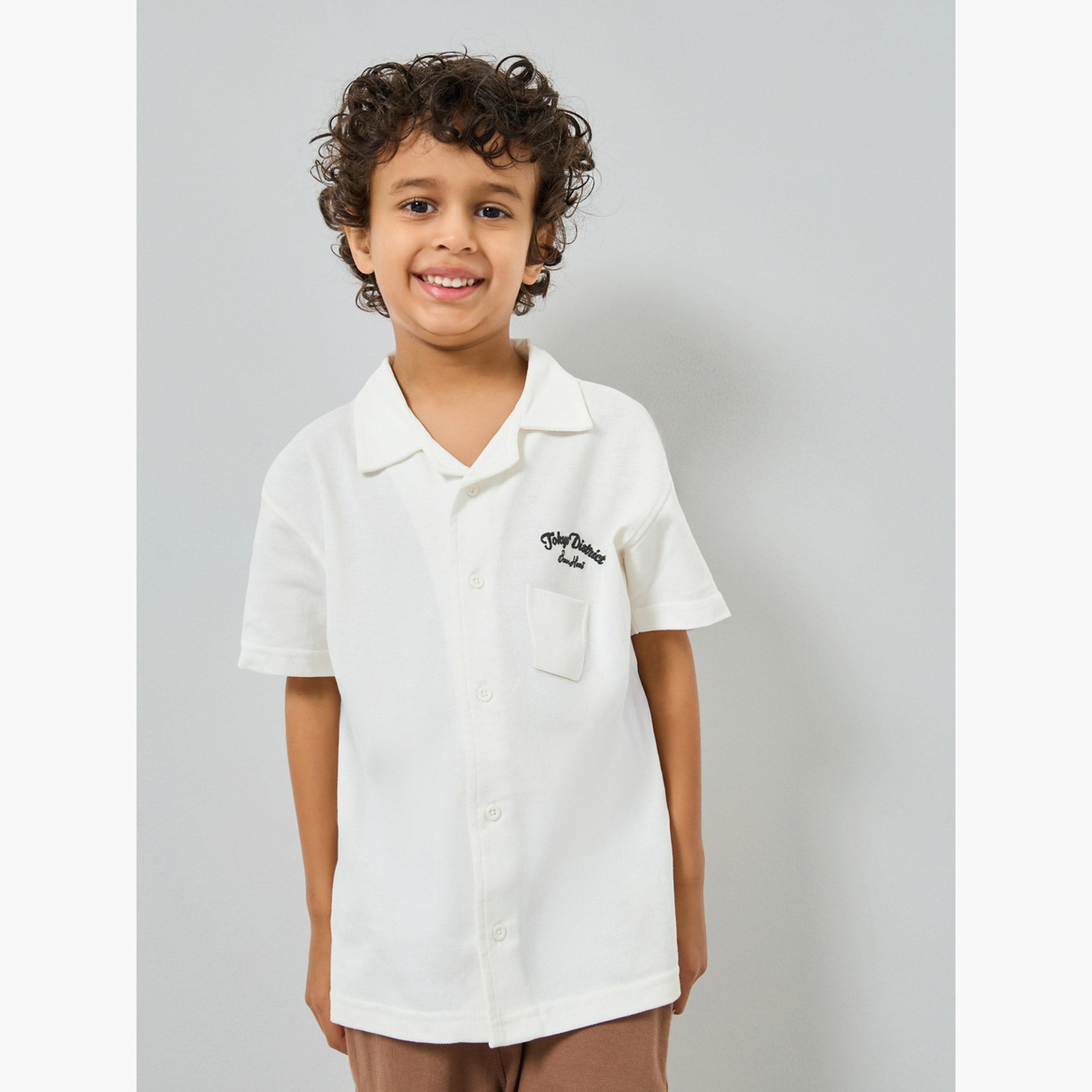 Styli Toddler Boy Jersey shirt with front and back graphic with Shorts-boys-clothing-setsandcoords-image-2
