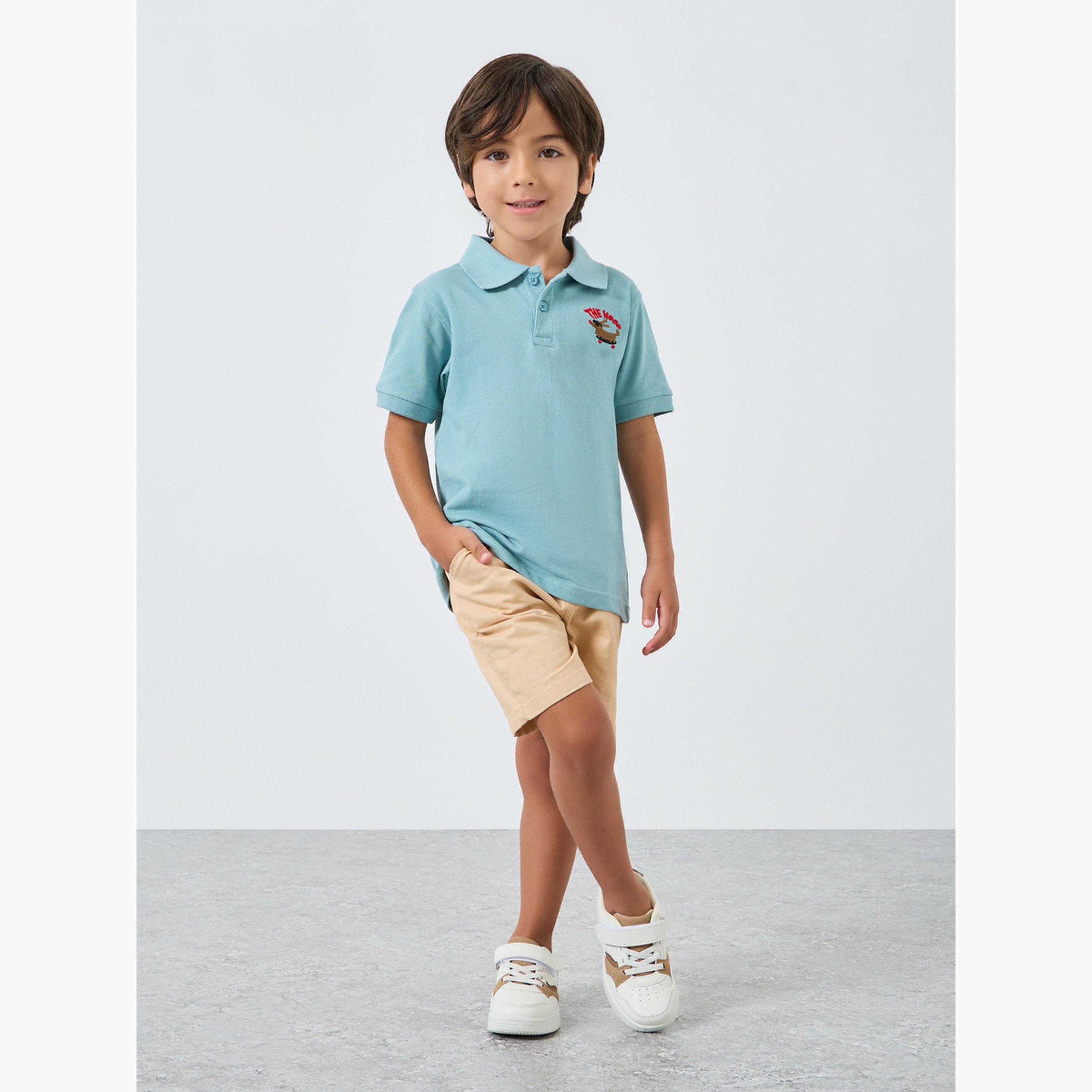 تيشيرت بولو قطن مُطرّز-boys-clothing-tshirtsandpolos-image-2