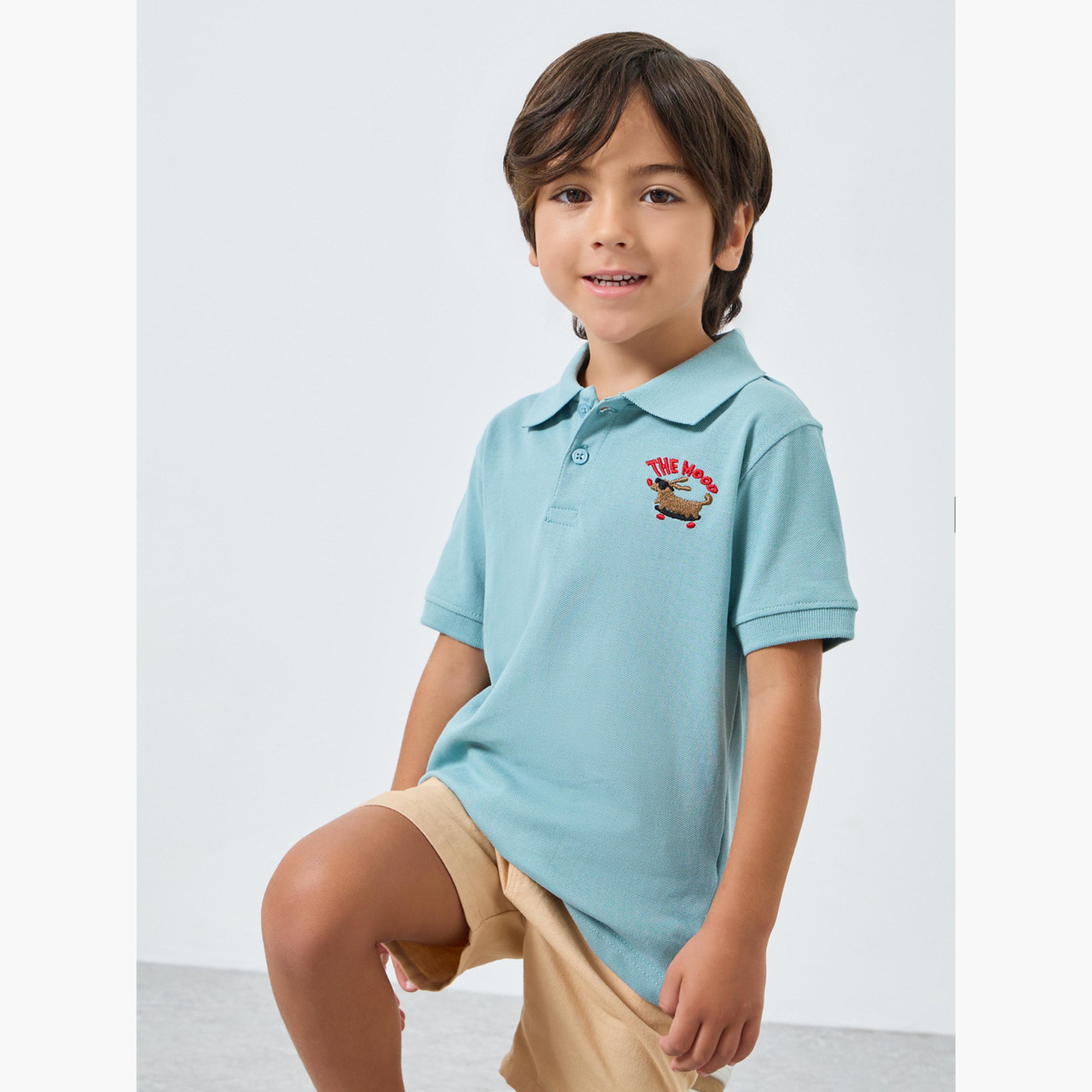 تيشيرت بولو قطن مُطرّز-boys-clothing-tshirtsandpolos-image-3