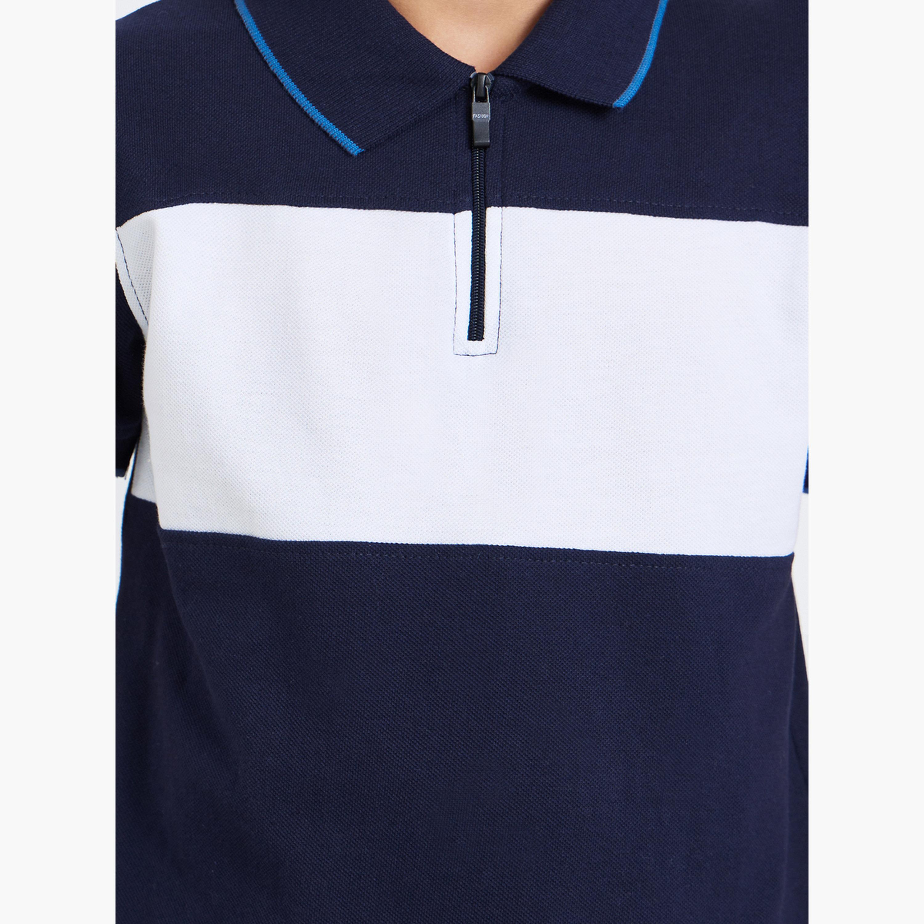 تيشيرت بولو بنمط كتل الالوان وسحاب-boys-clothing-tshirtsandpolos-image-4