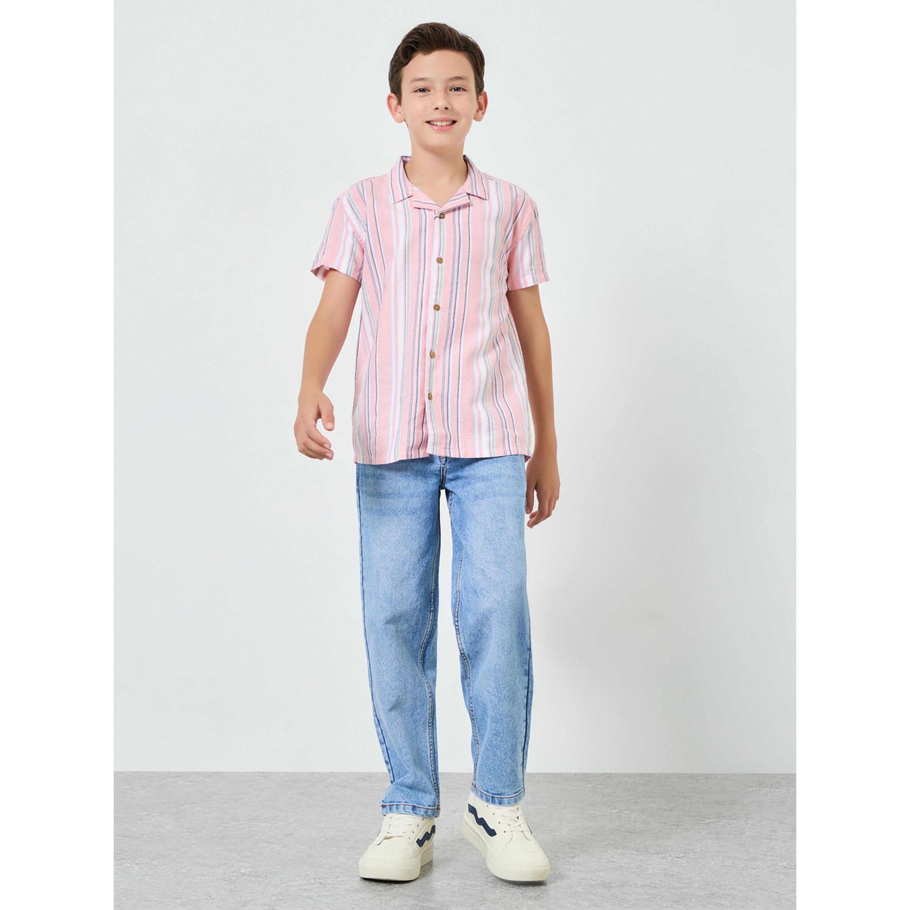 بنطال جينز أزرق فاتح بغسيل حمضي-boys-clothing-bottoms-jeans-image-2