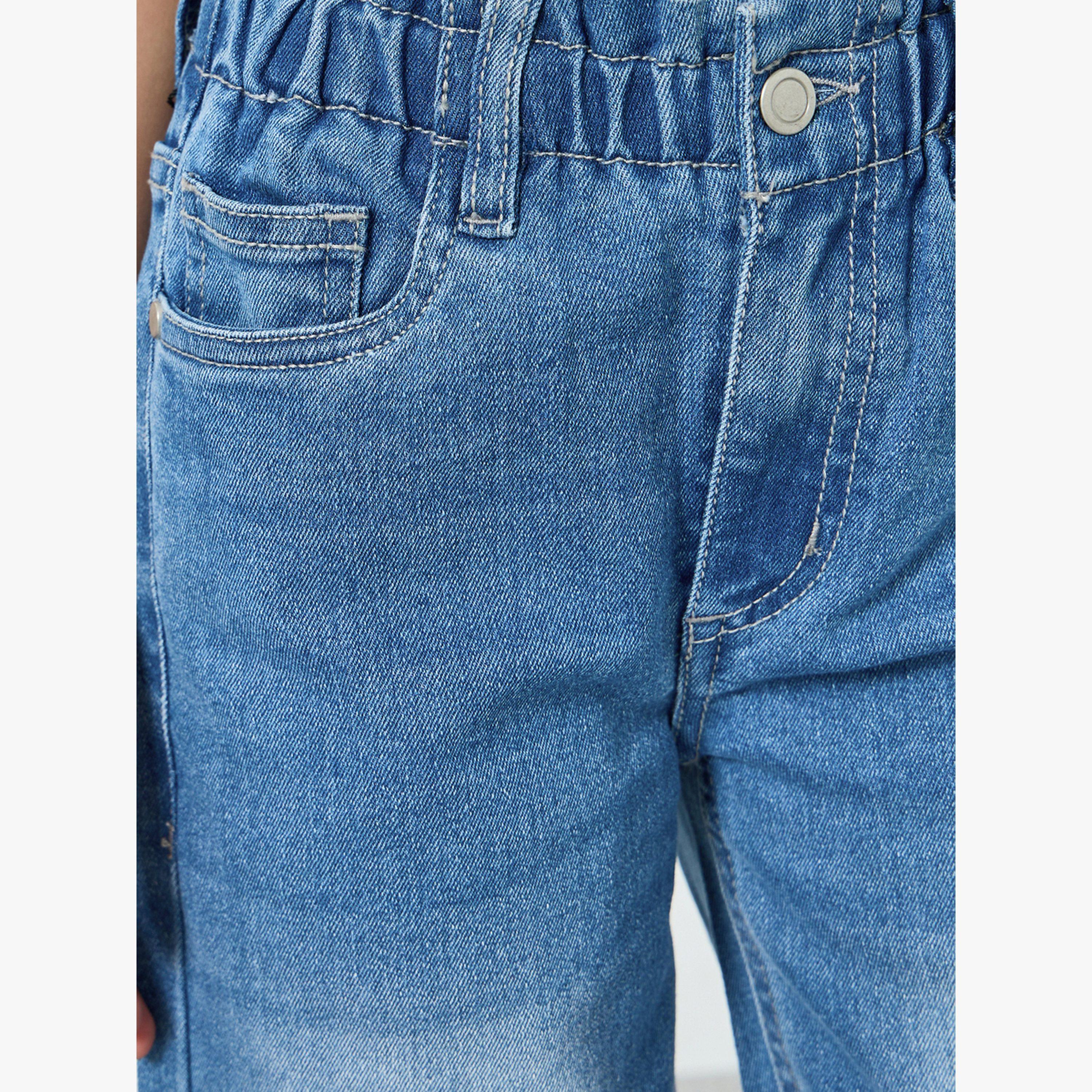 Styli Girls Blue Cotton Wide Leg Washed Jeans-girls-clothing-bottoms-jeansandjeggings-image-3