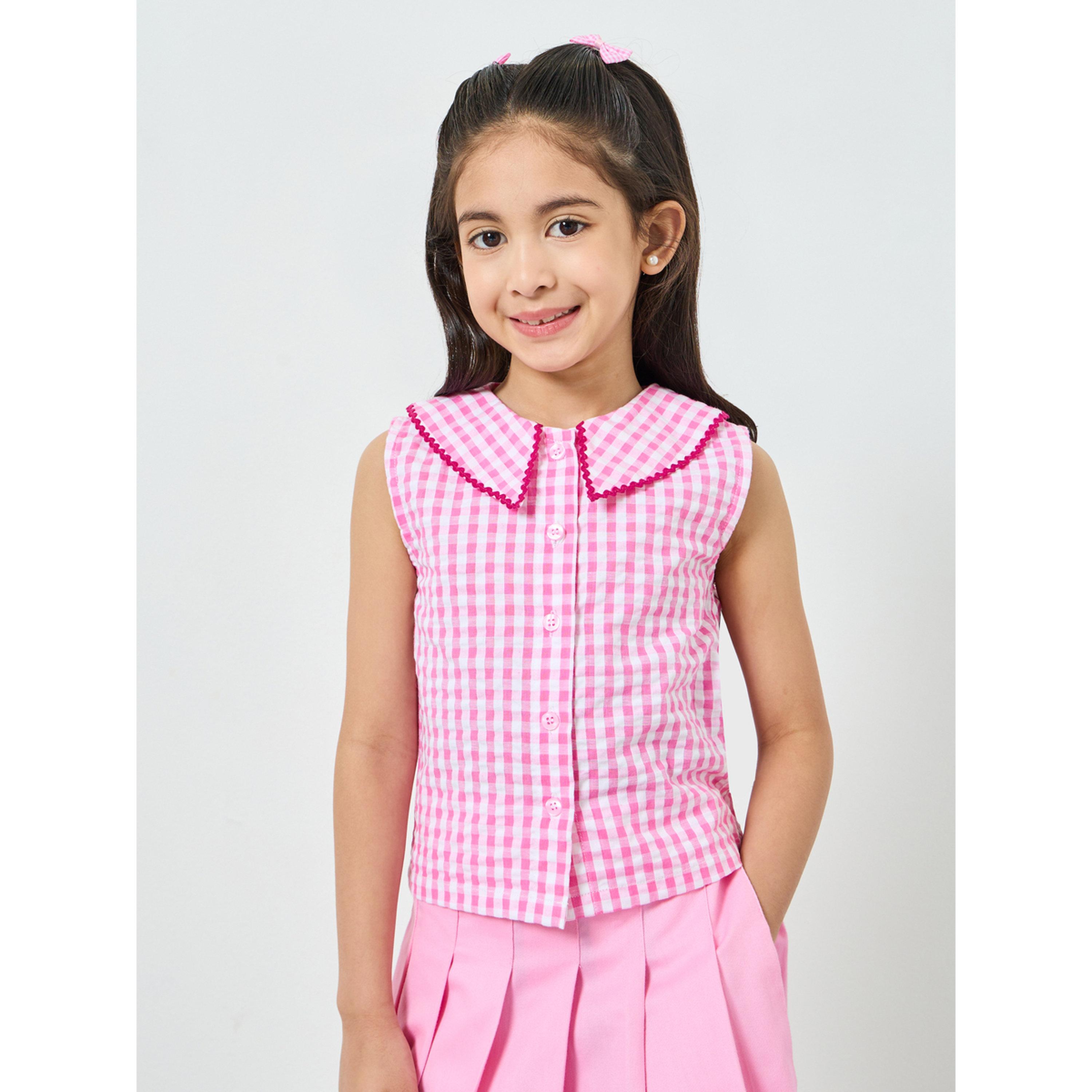 قميص بلا أكمام بنمط مربعات-girls-clothing-blousesandshirts-image-1