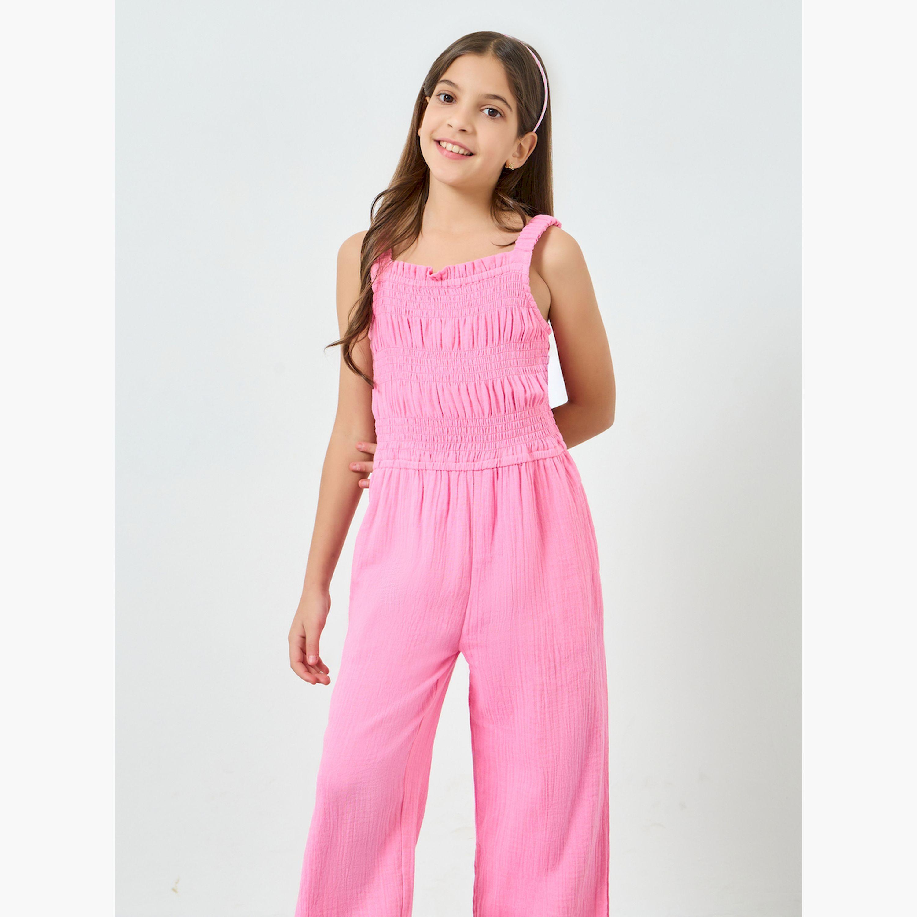 جمبسوت قطن بحمالات-girls-clothing-dressesandjumpsuits-image-2