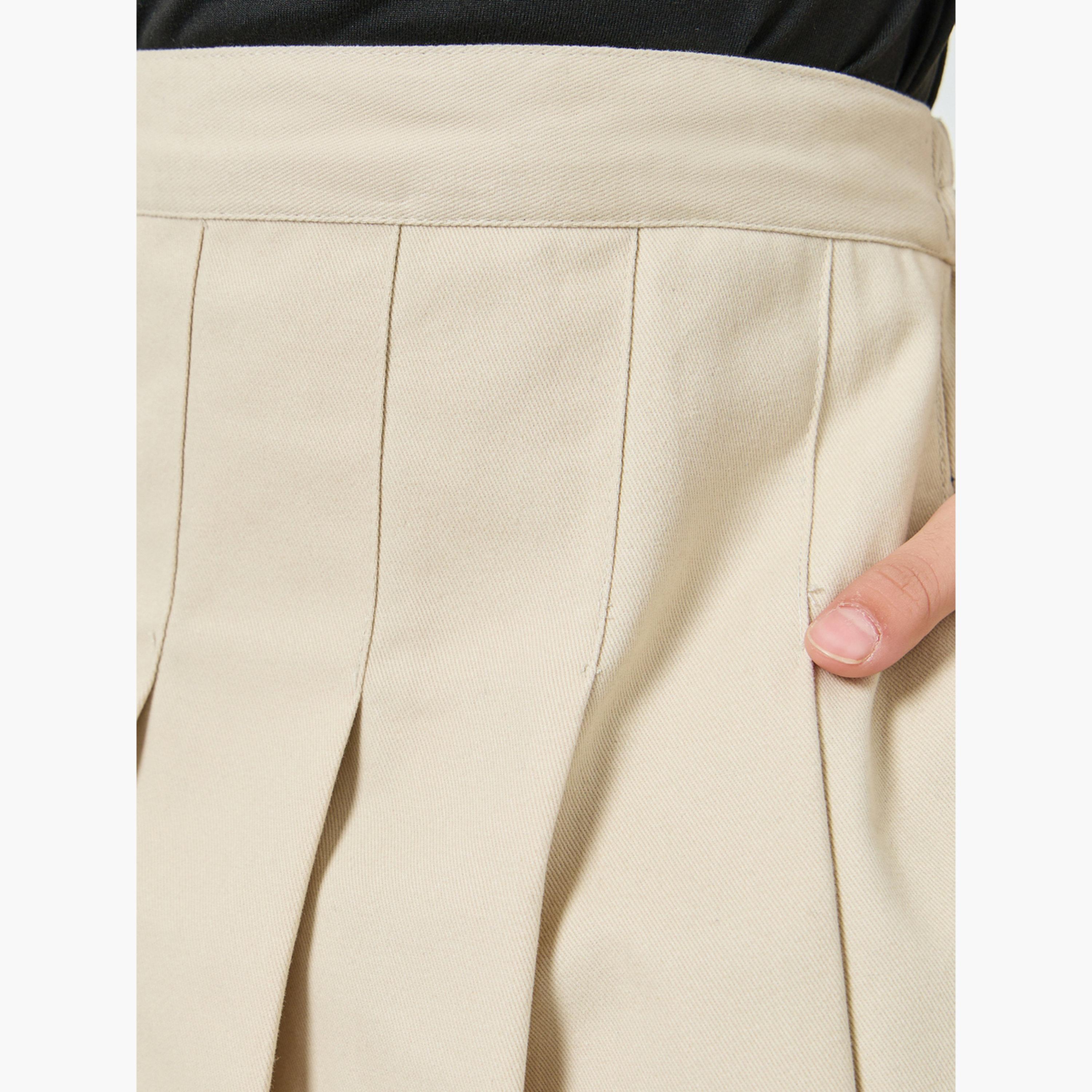 تنورة ميني قطن بكسرات-girls-clothing-bottoms-skirts-image-4