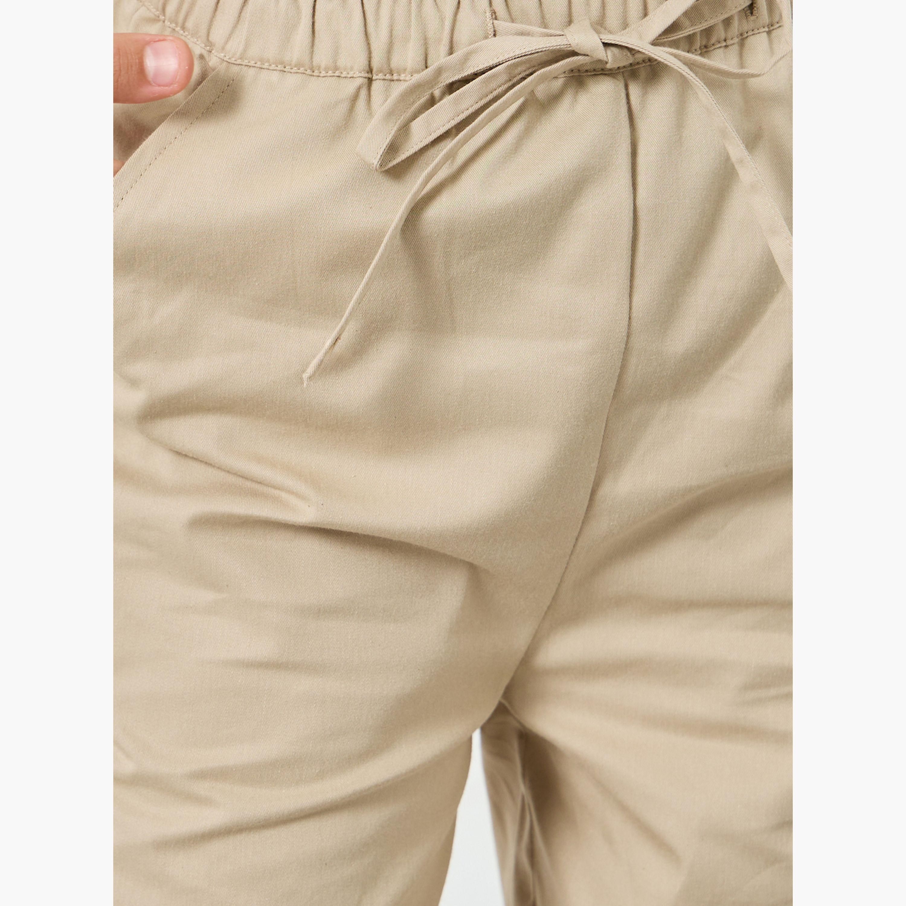 Styli Boys Beige Cotton Joggers-boys-clothing-bottoms-joggersandtrackpants-image-3