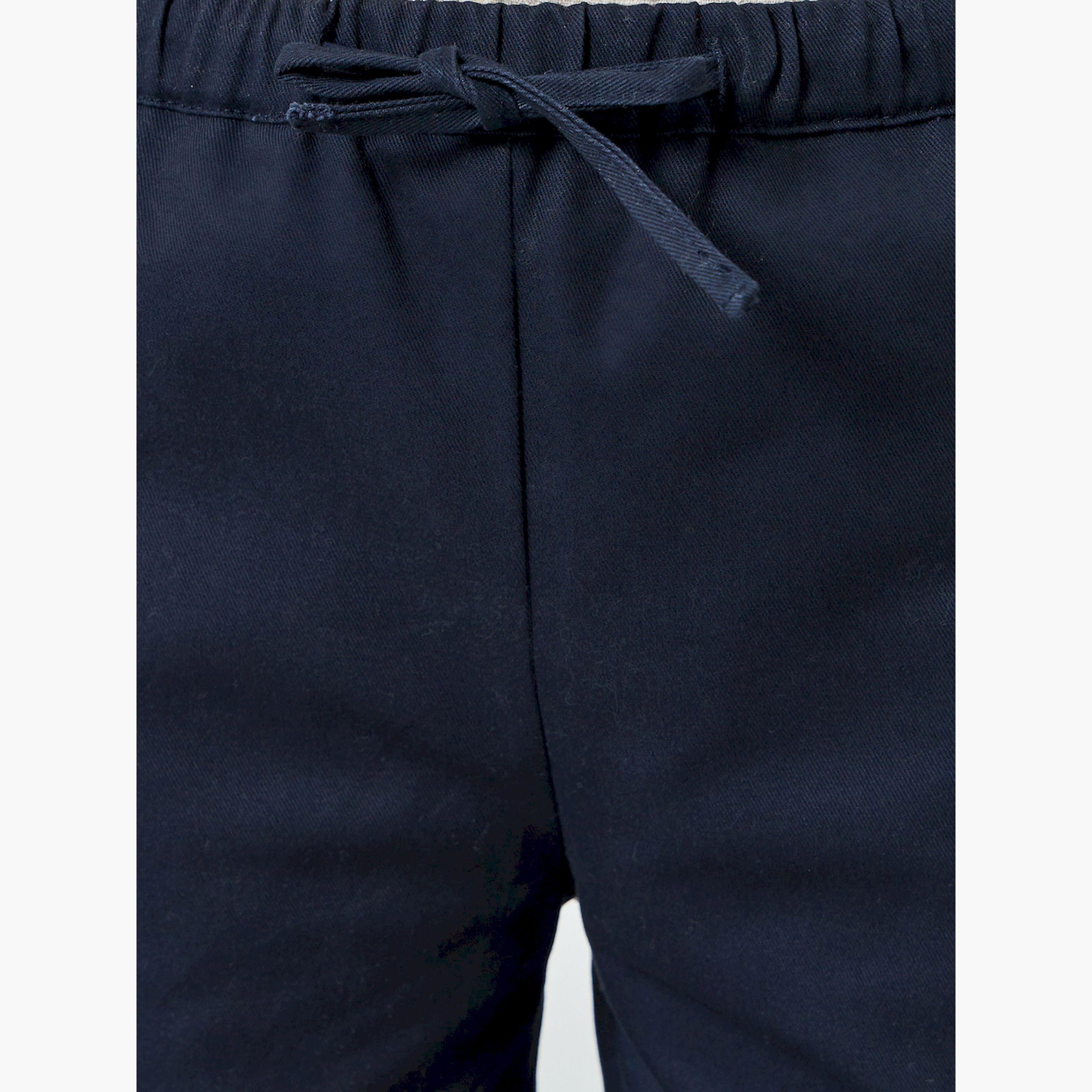 Styli Boys Navy Blue Cotton Drawstring Pants-boys-clothing-bottoms-joggersandtrackpants-image-3