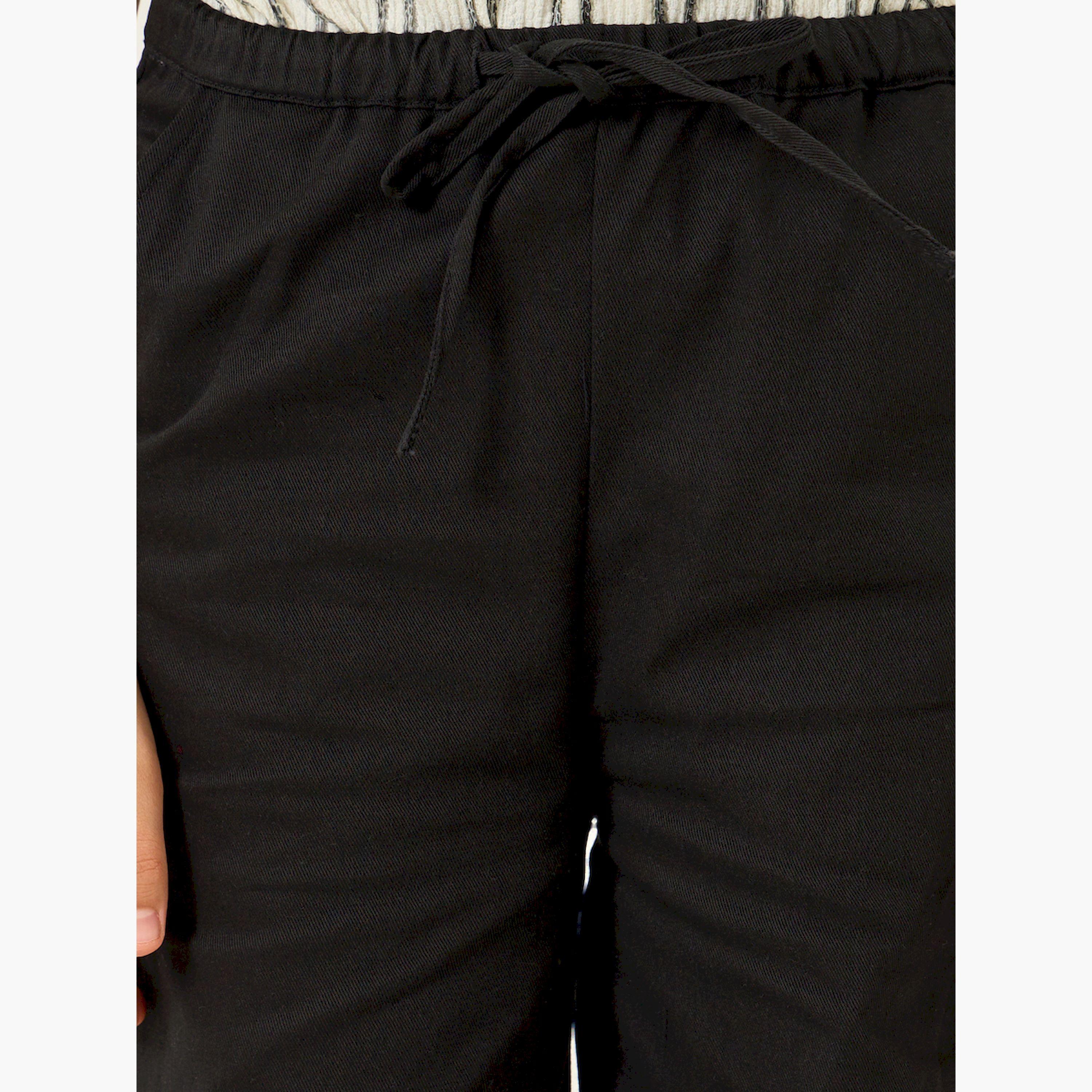 Styli Boys Black Cotton Drawstring Pants-boys-clothing-bottoms-joggersandtrackpants-image-3
