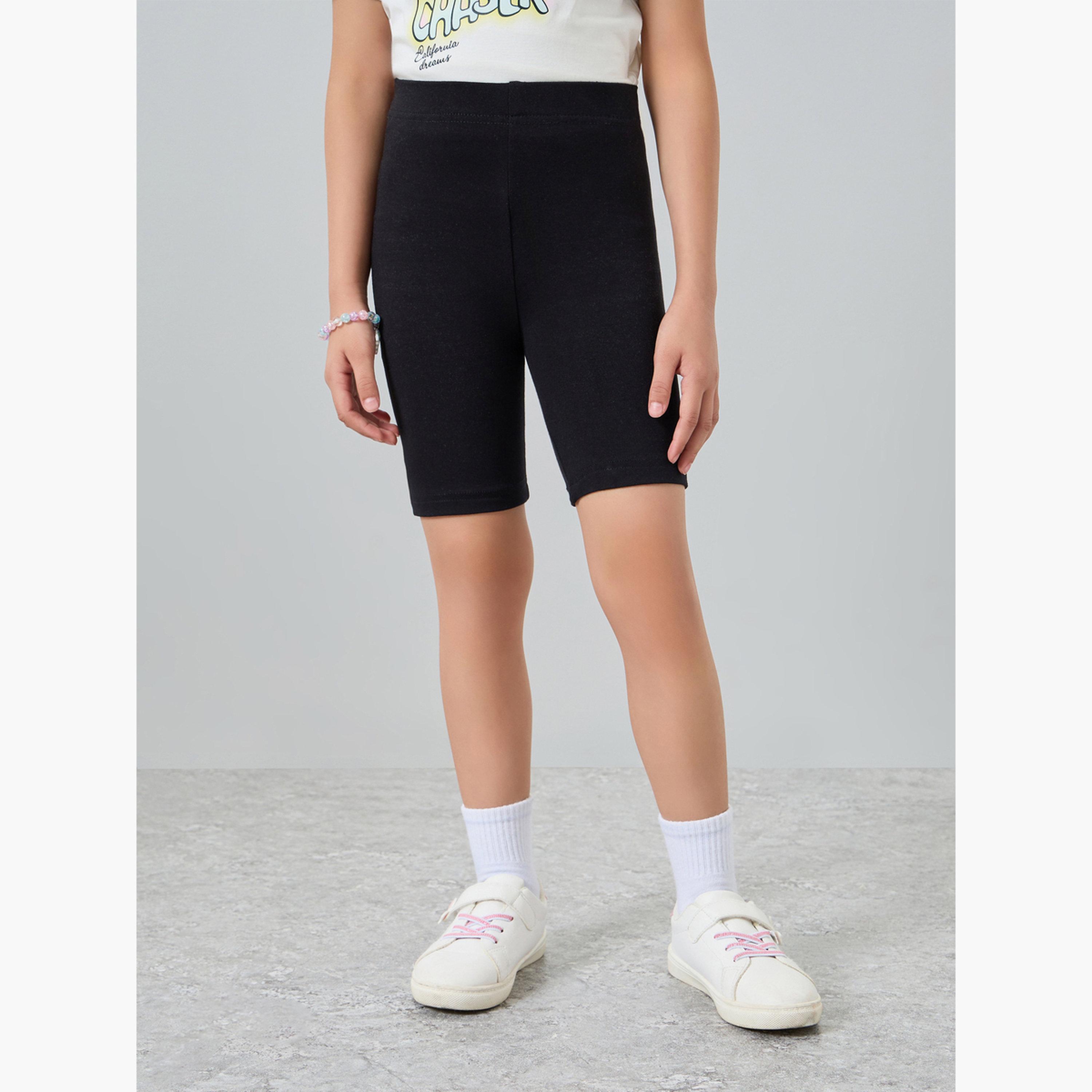 Styli Girls Graphic T-Shirt and Cycling Shorts Set-girls-clothing-setsandcoords-image-5