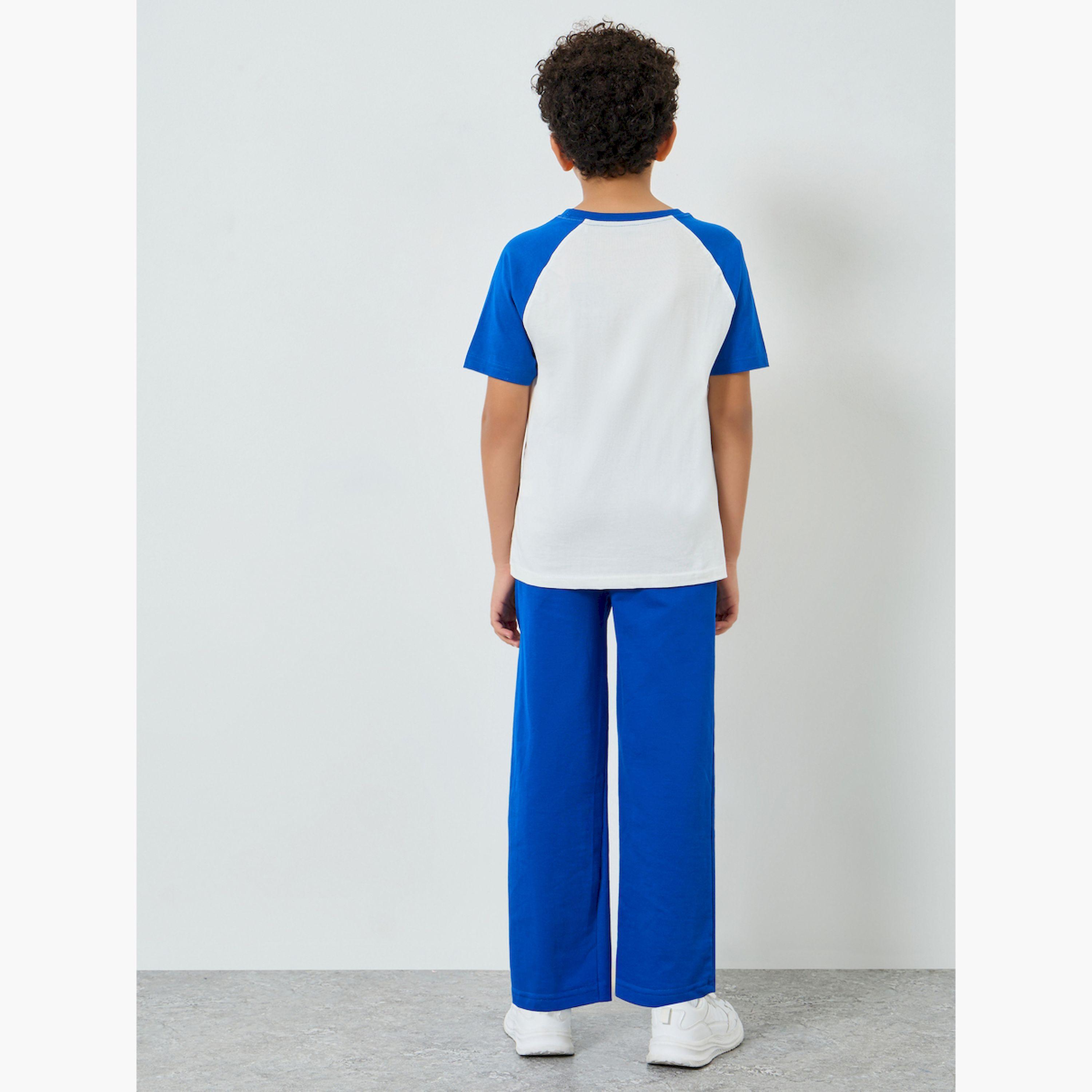 Styli Teen Boys Color Block T-Shirt and Joggers Set-boys-clothing-setsandcoords-image-3