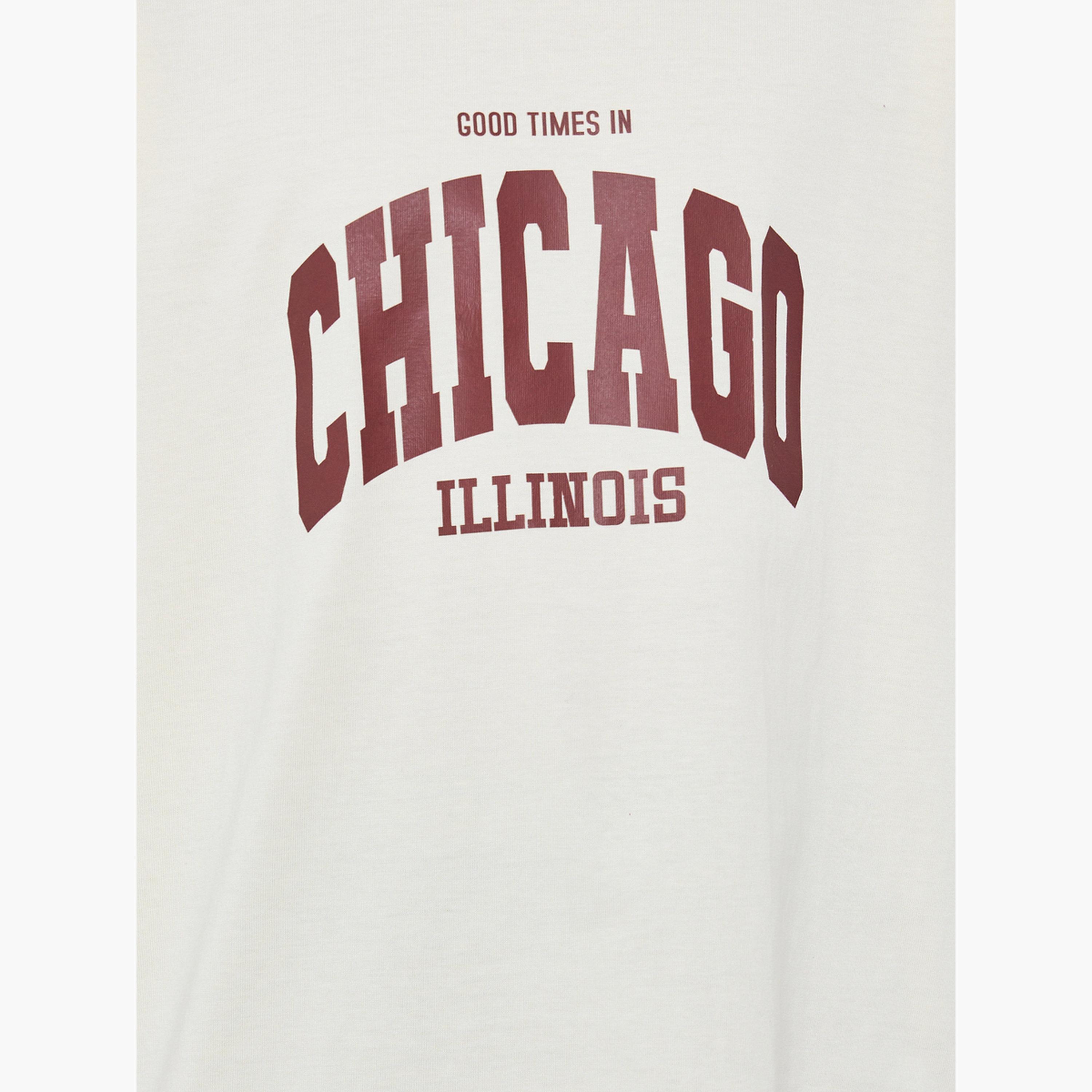 Styli Boys Beige Chicago Print T-Shirt and Brown Jogger Set-boys-clothing-setsandcoords-image-5