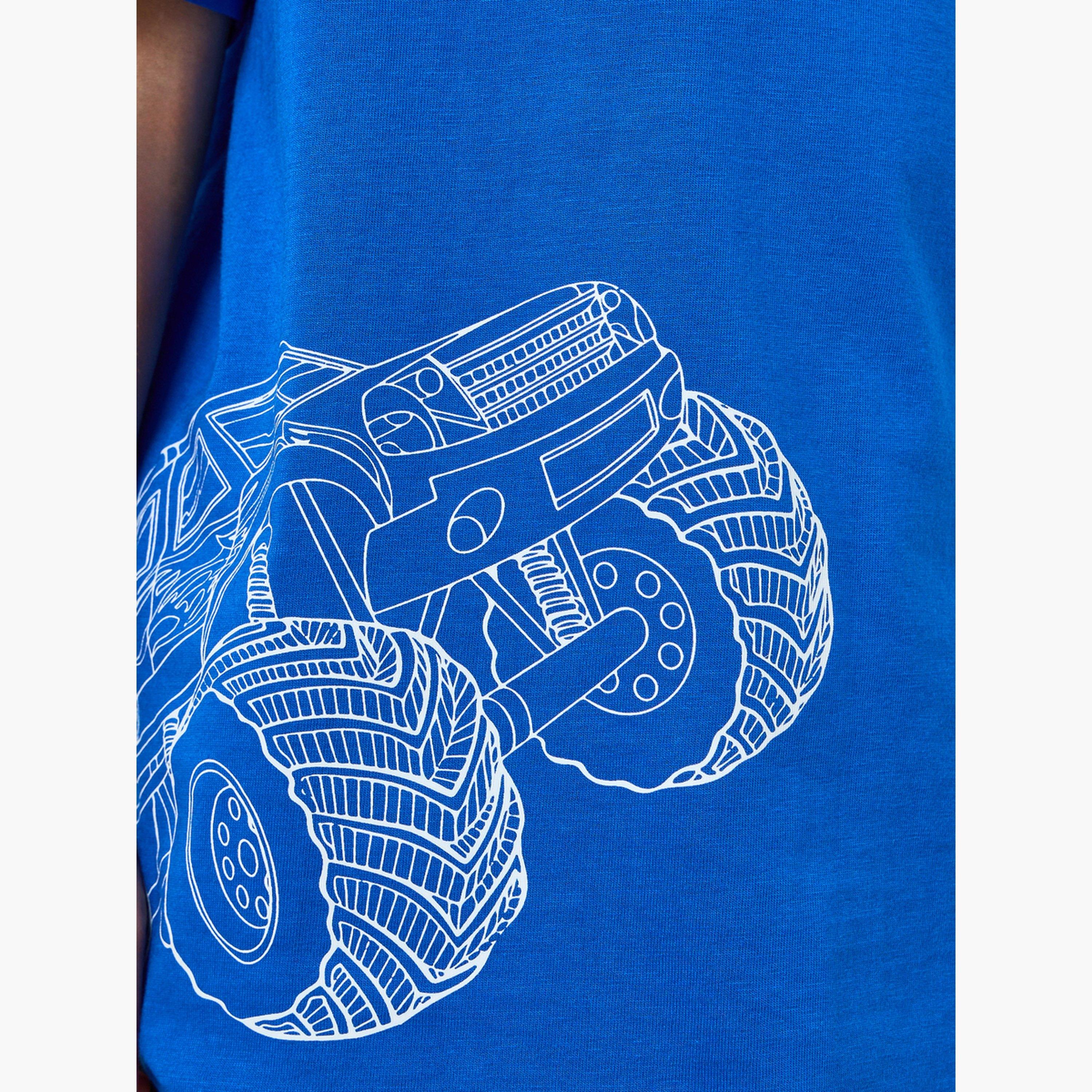 تيشيرت قطن بطبعة شاحنة-boys-clothing-tshirtsandpolos-image-3