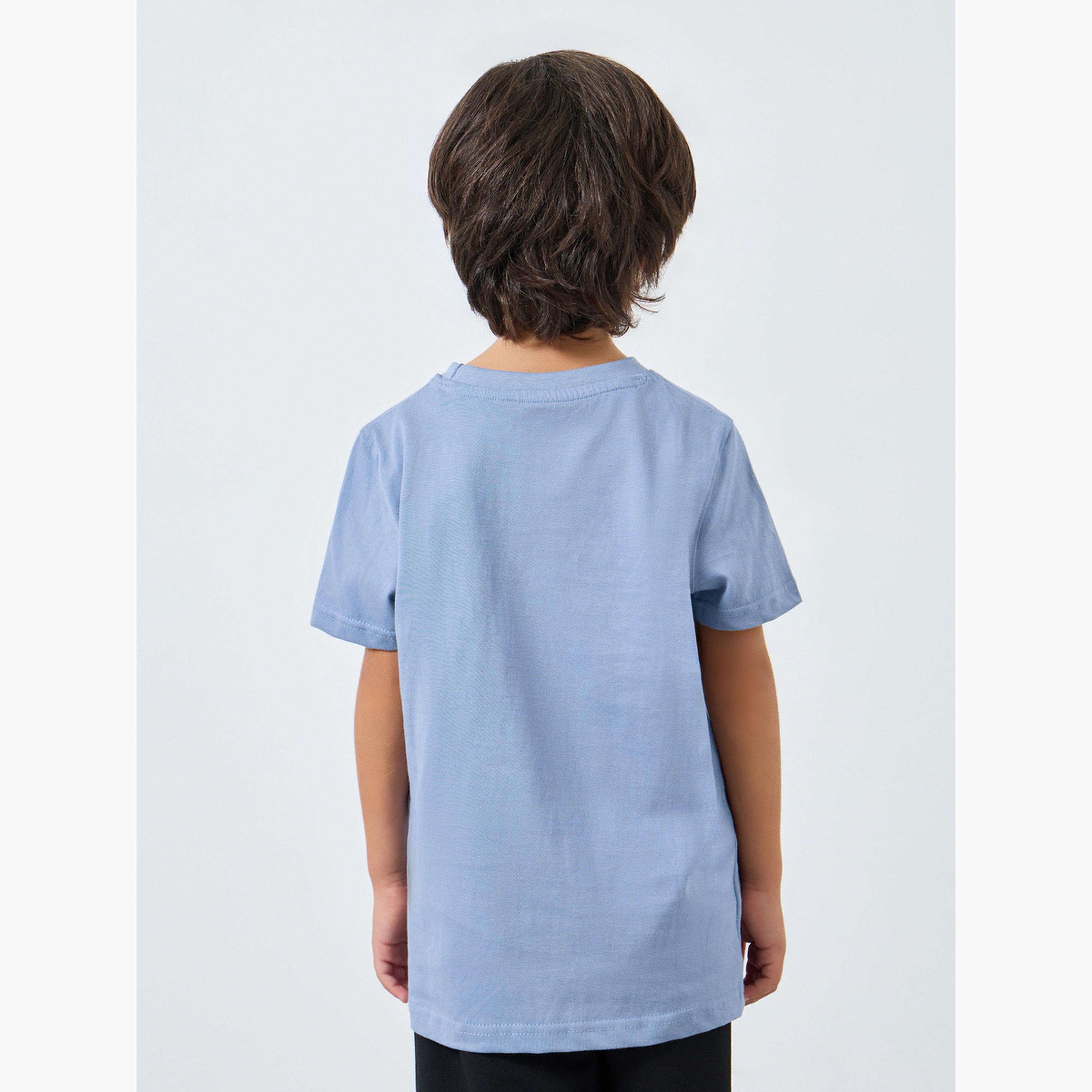 Styli Boys Light Blue Graphic Print Oversized T-Shirt-boys-clothing-tshirtsandpolos-image-5
