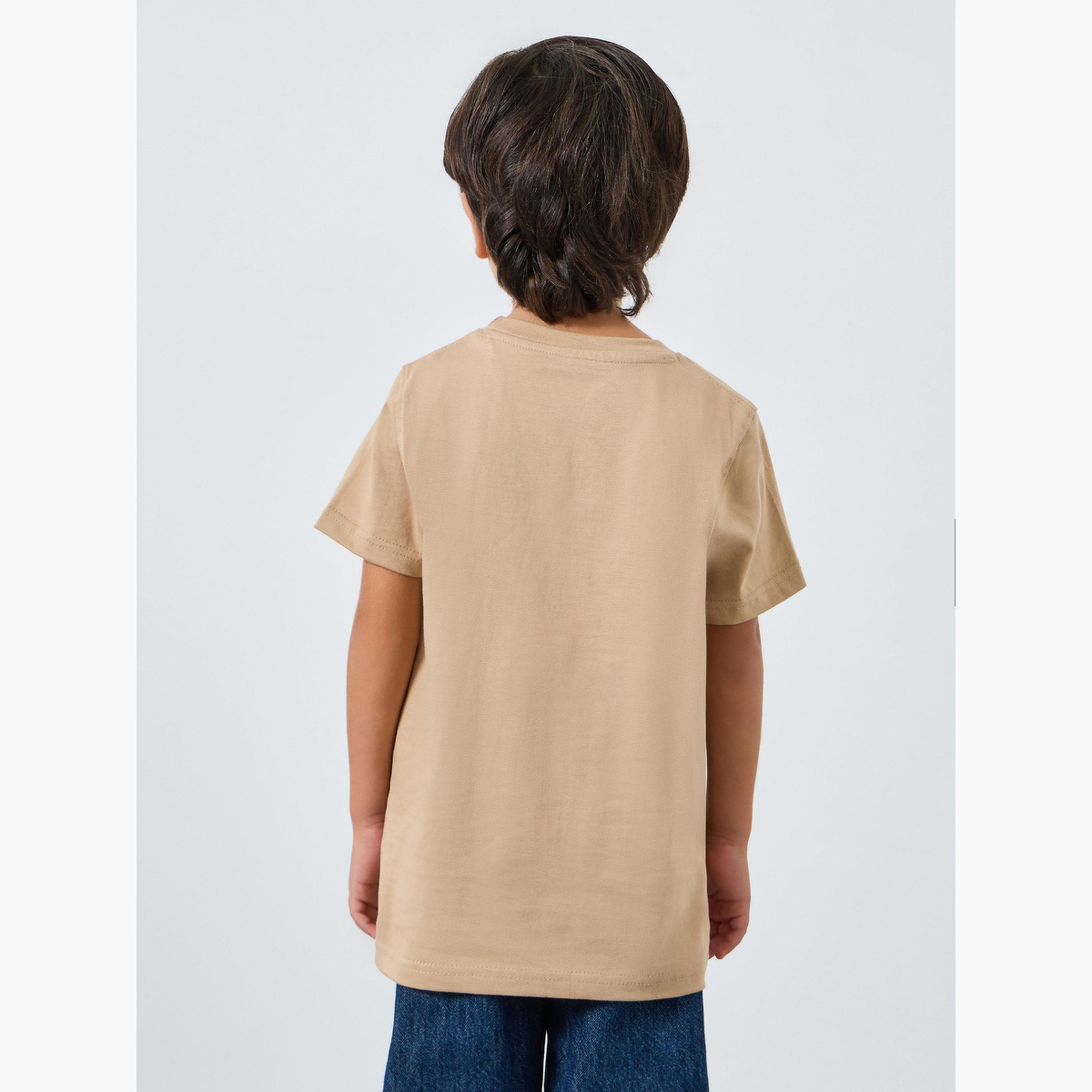 Styli Boys Beige Graphic Print T-Shirt-boys-clothing-tshirtsandpolos-image-4