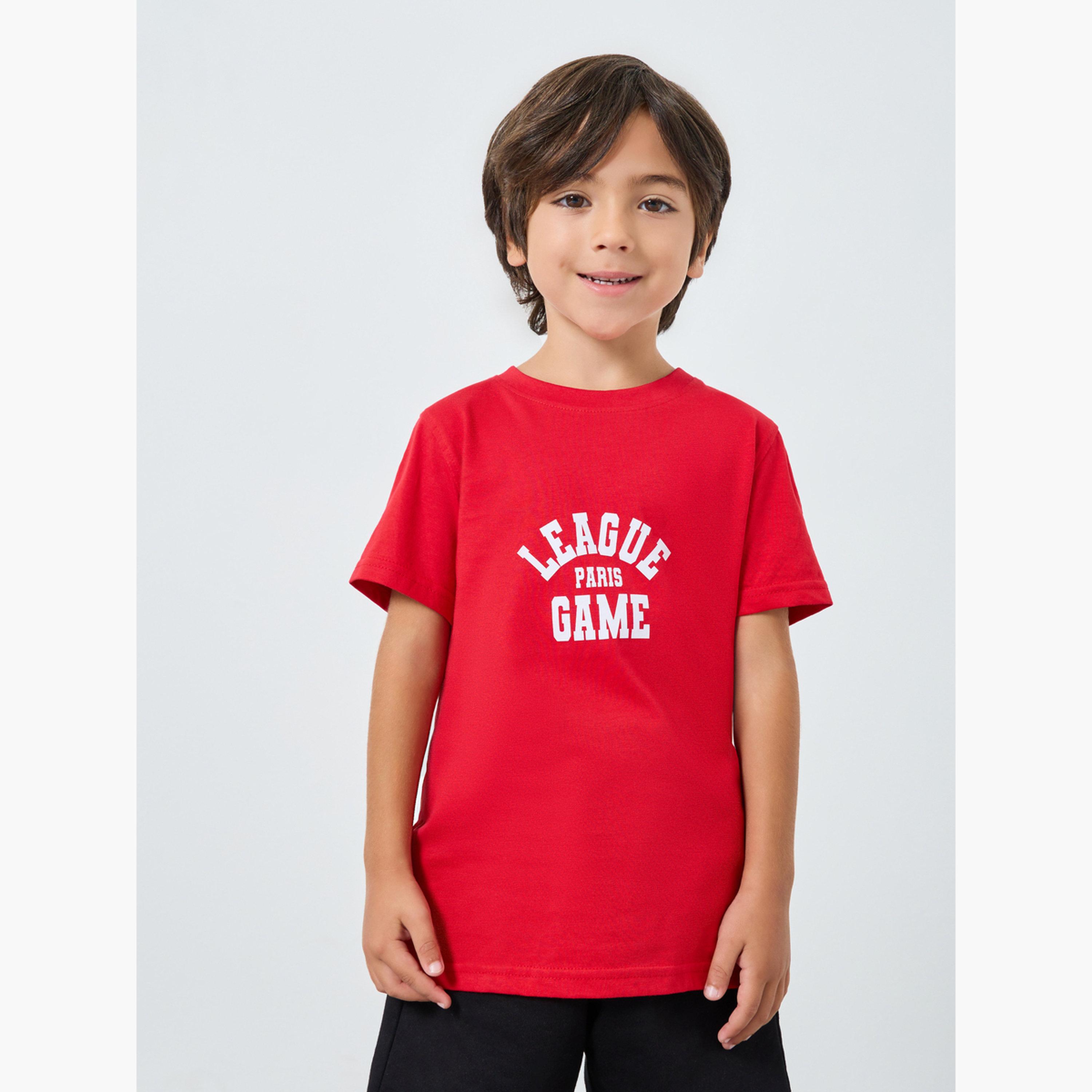 Styli Boys Red Graphic Print T-Shirt-boys-clothing-tshirtsandpolos-image-1
