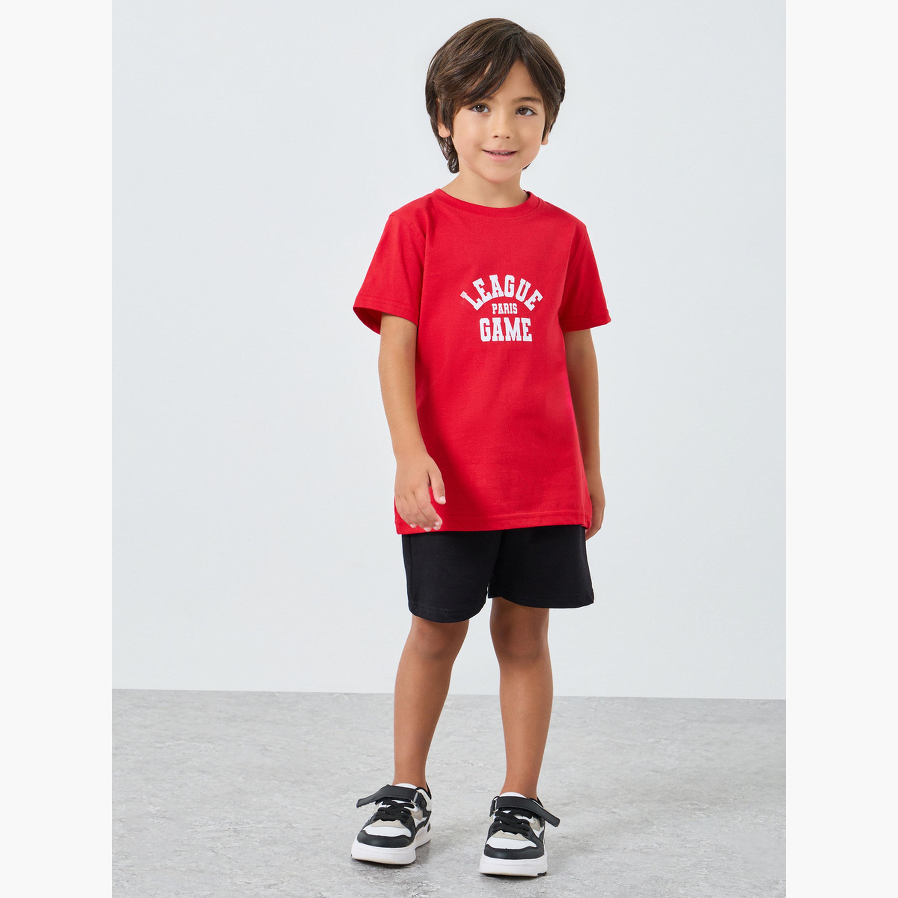 Styli Boys Red Graphic Print T-Shirt-boys-clothing-tshirtsandpolos-image-2