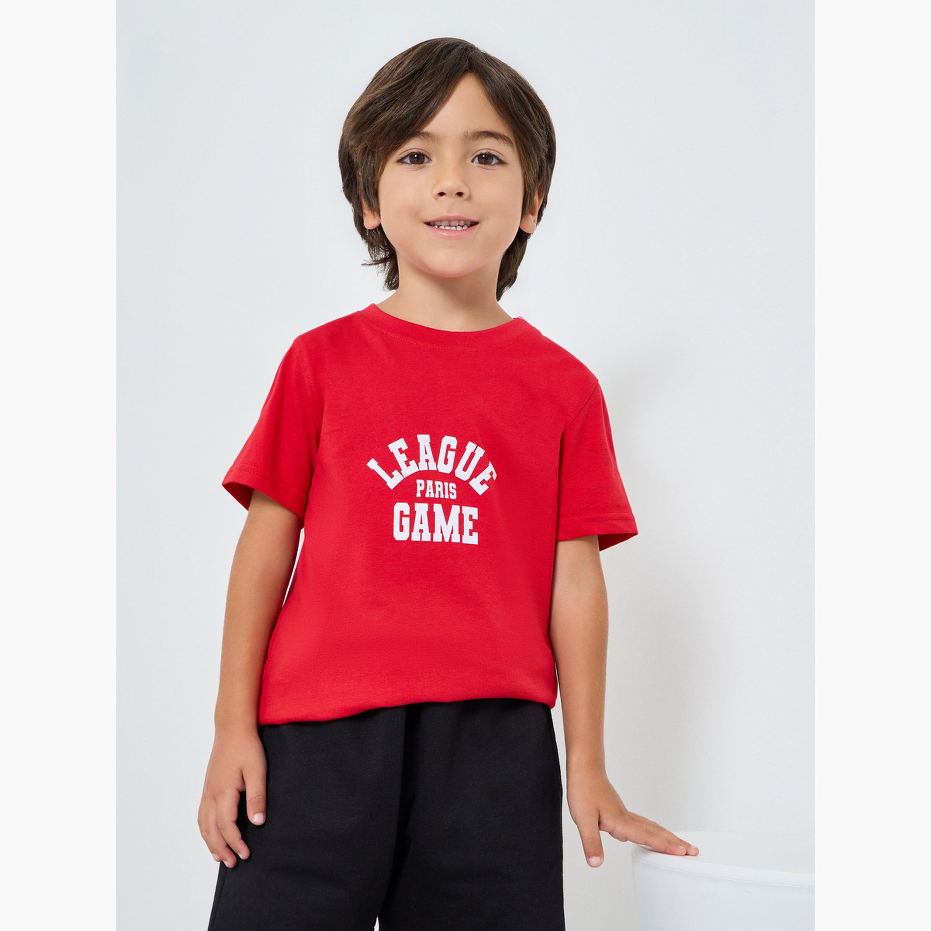 Styli Boys Red Graphic Print T-Shirt-boys-clothing-tshirtsandpolos-image-3