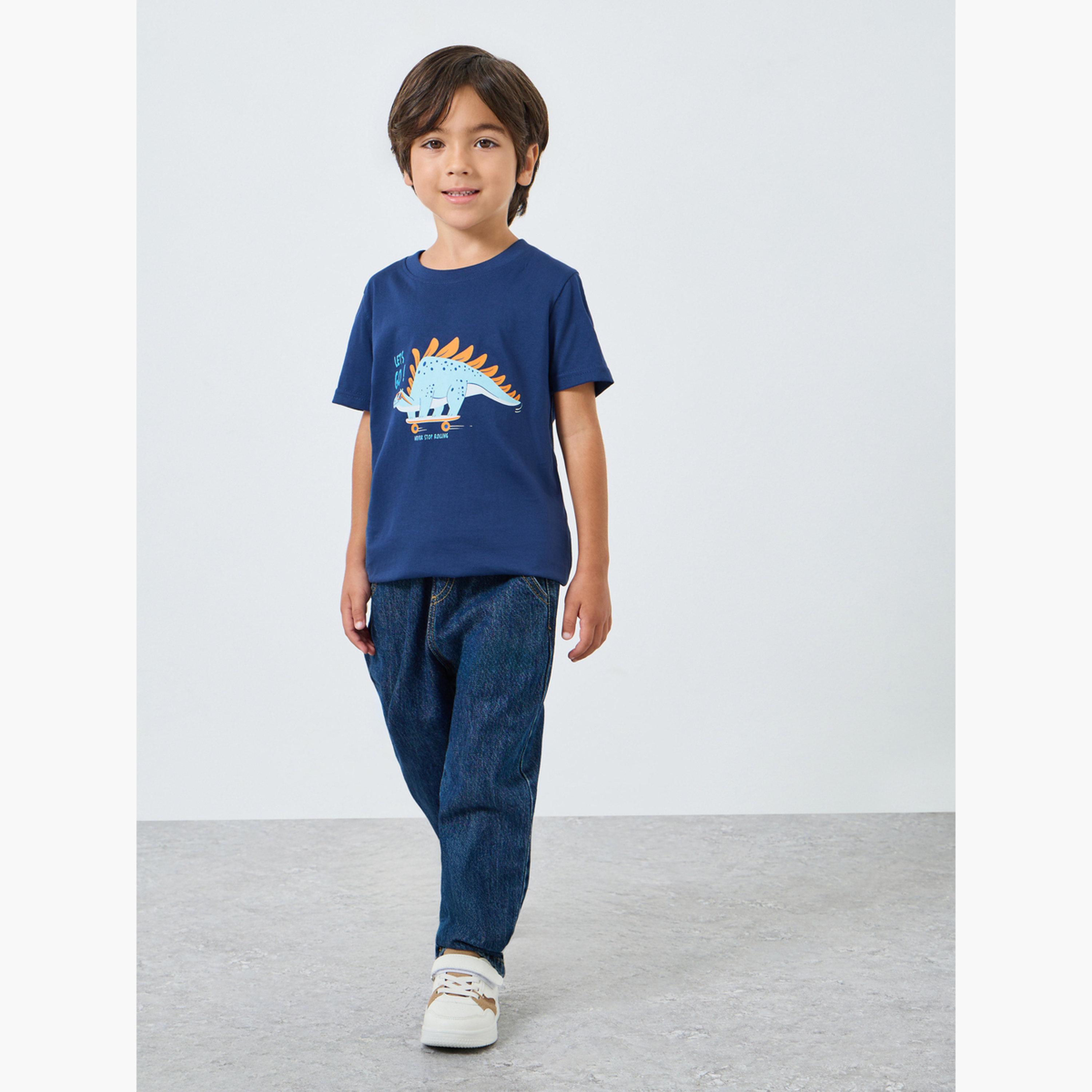 تيشيرت قطن بطبعة ديناصور-boys-clothing-tshirtsandpolos-image-2