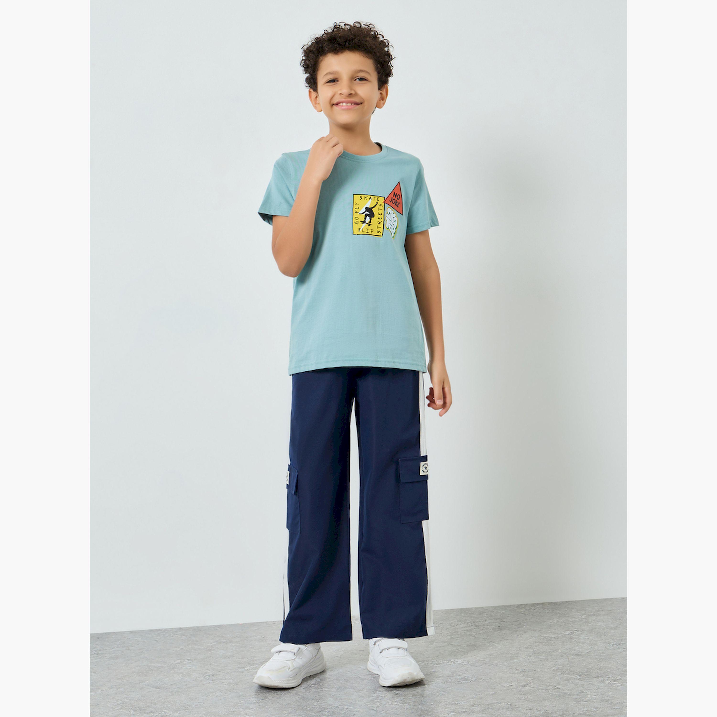تيشيرت قطني بطبعة جرافيك للأولاد-boys-clothing-tshirtsandpolos-image-2
