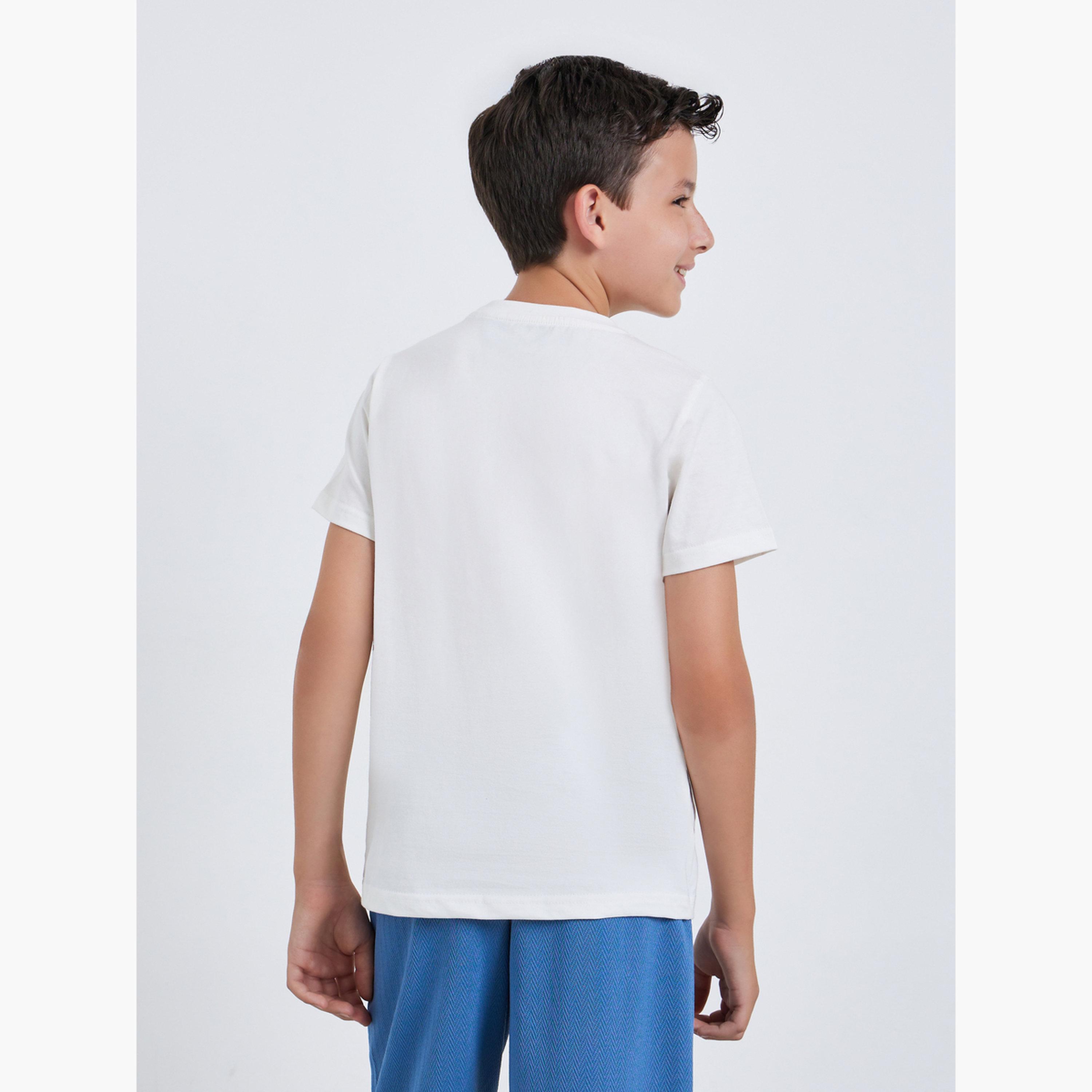 Styli Boys Off-White Graphic Print Cotton T-Shirt-boys-clothing-tshirtsandpolos-image-4