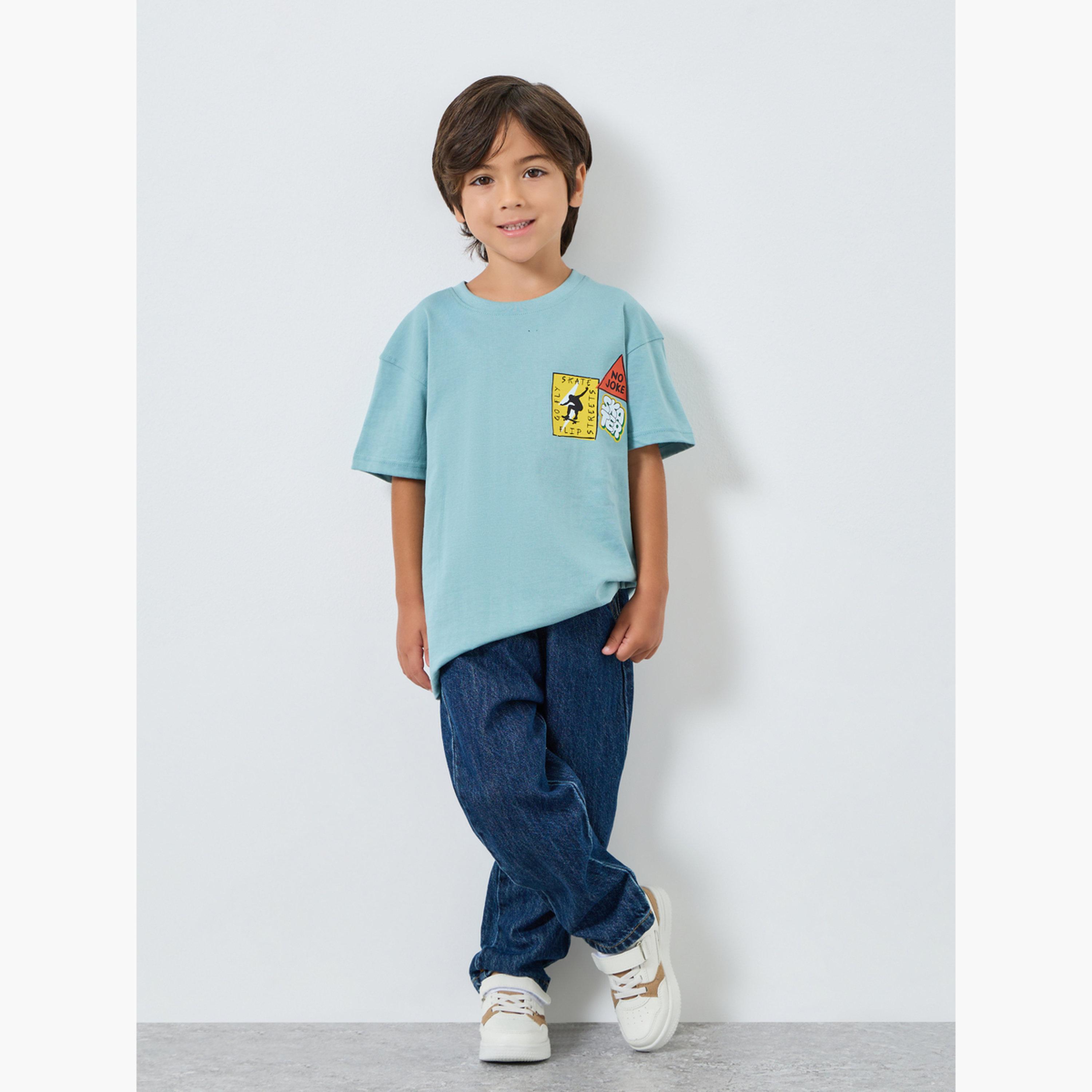تيشيرت فضفاض بطبعة جرافيك-boys-clothing-tshirtsandpolos-image-2