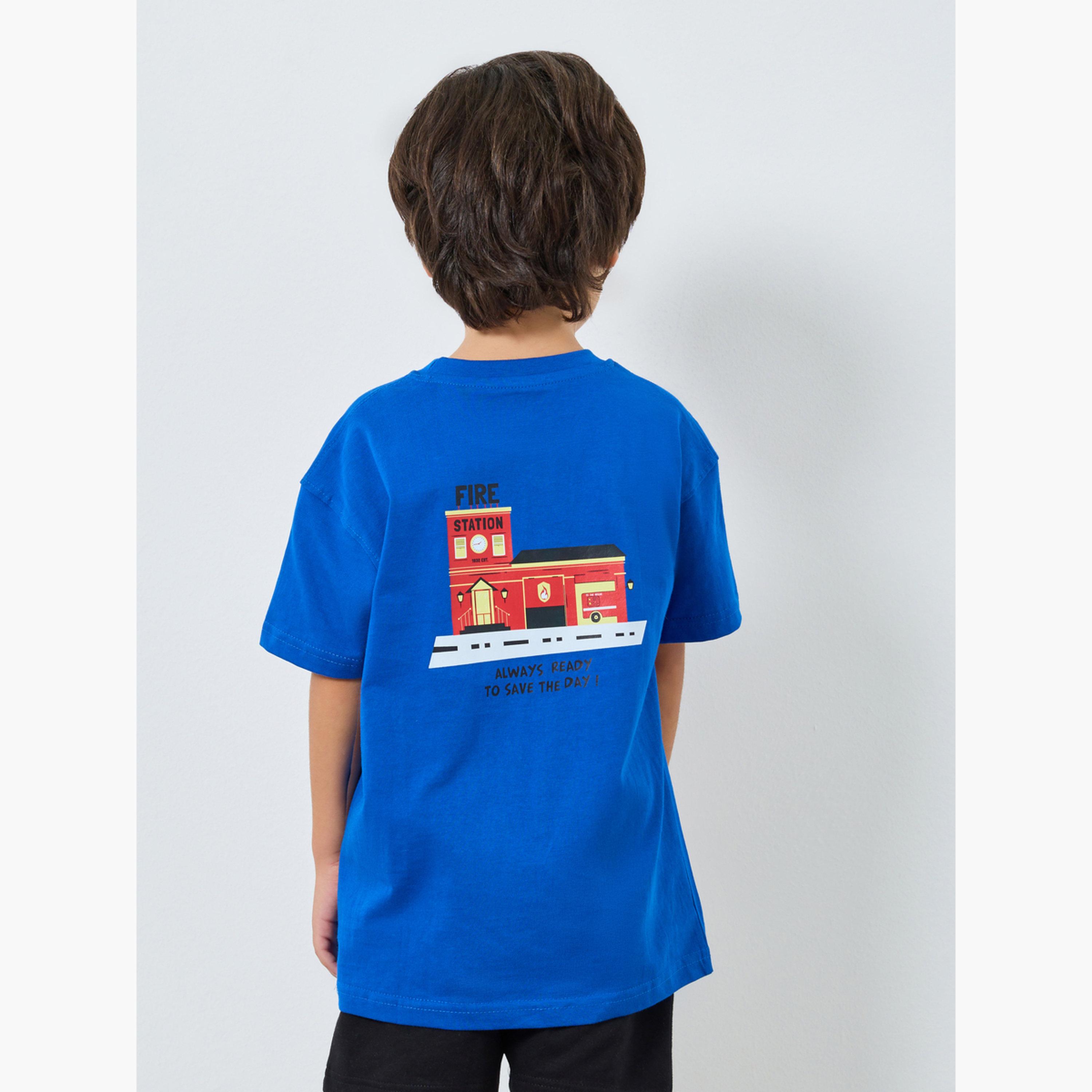 تيشيرت فضفاض بطبعة محطة إطفاء-boys-clothing-tshirtsandpolos-image-5