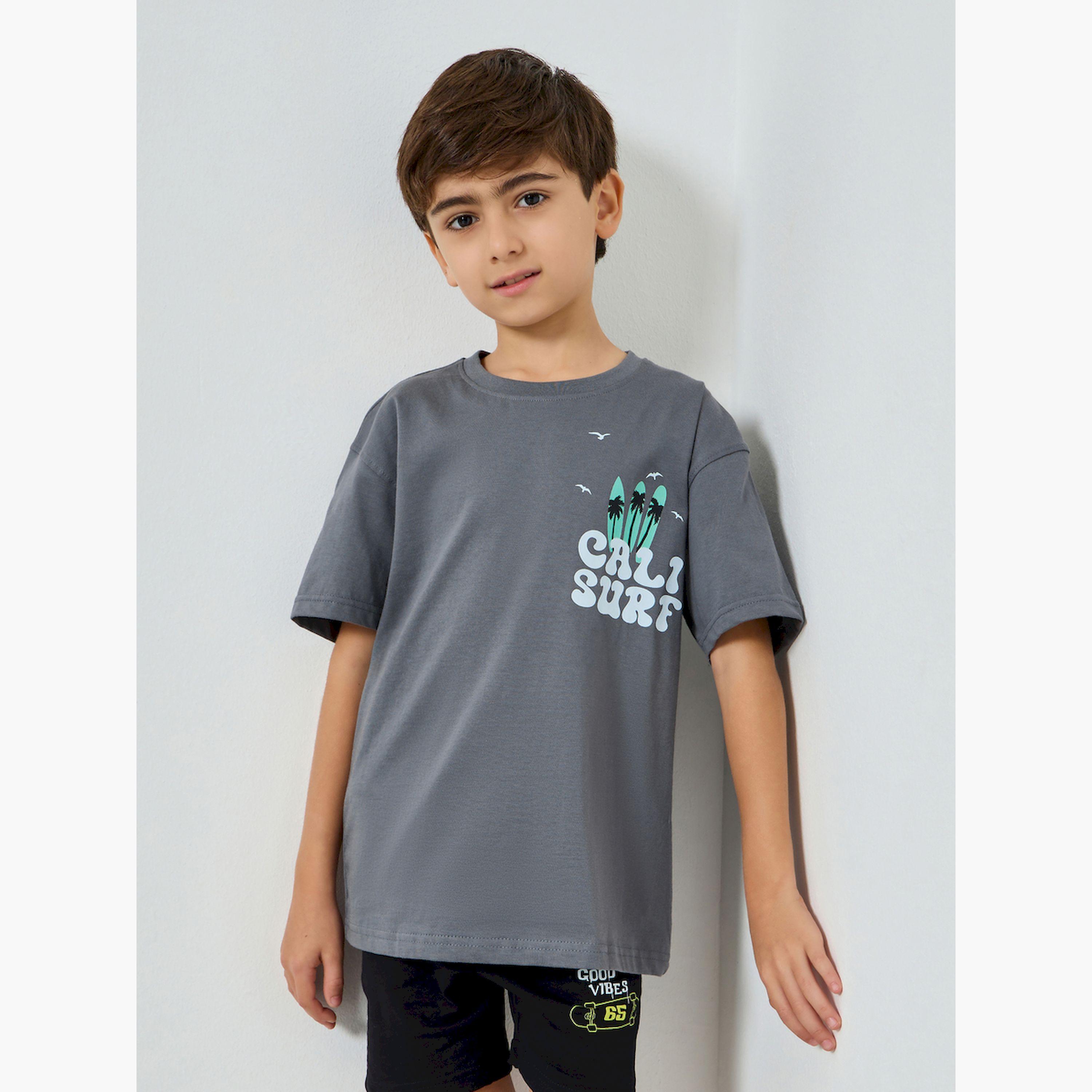 تيشيرت بطبعة جرافيك للأولاد-boys-clothing-tshirtsandpolos-image-1