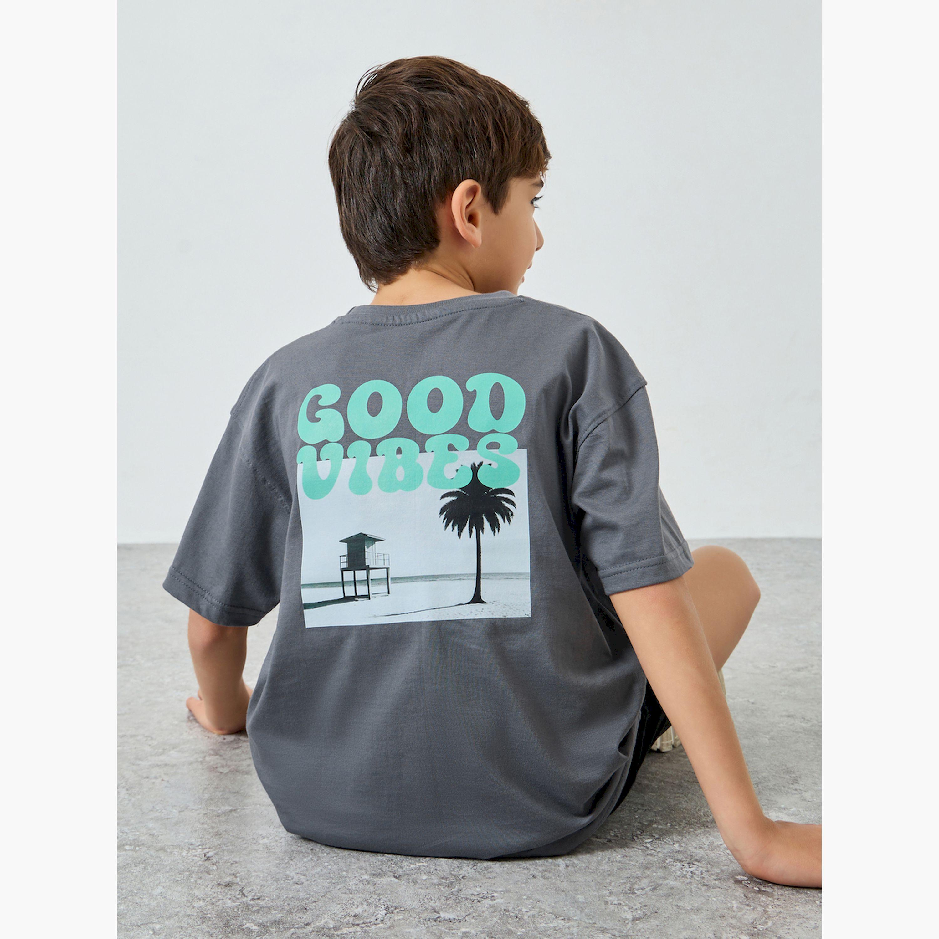 Styli Boys Grey Graphic Print T-Shirt-boys-clothing-tshirtsandpolos-image-3