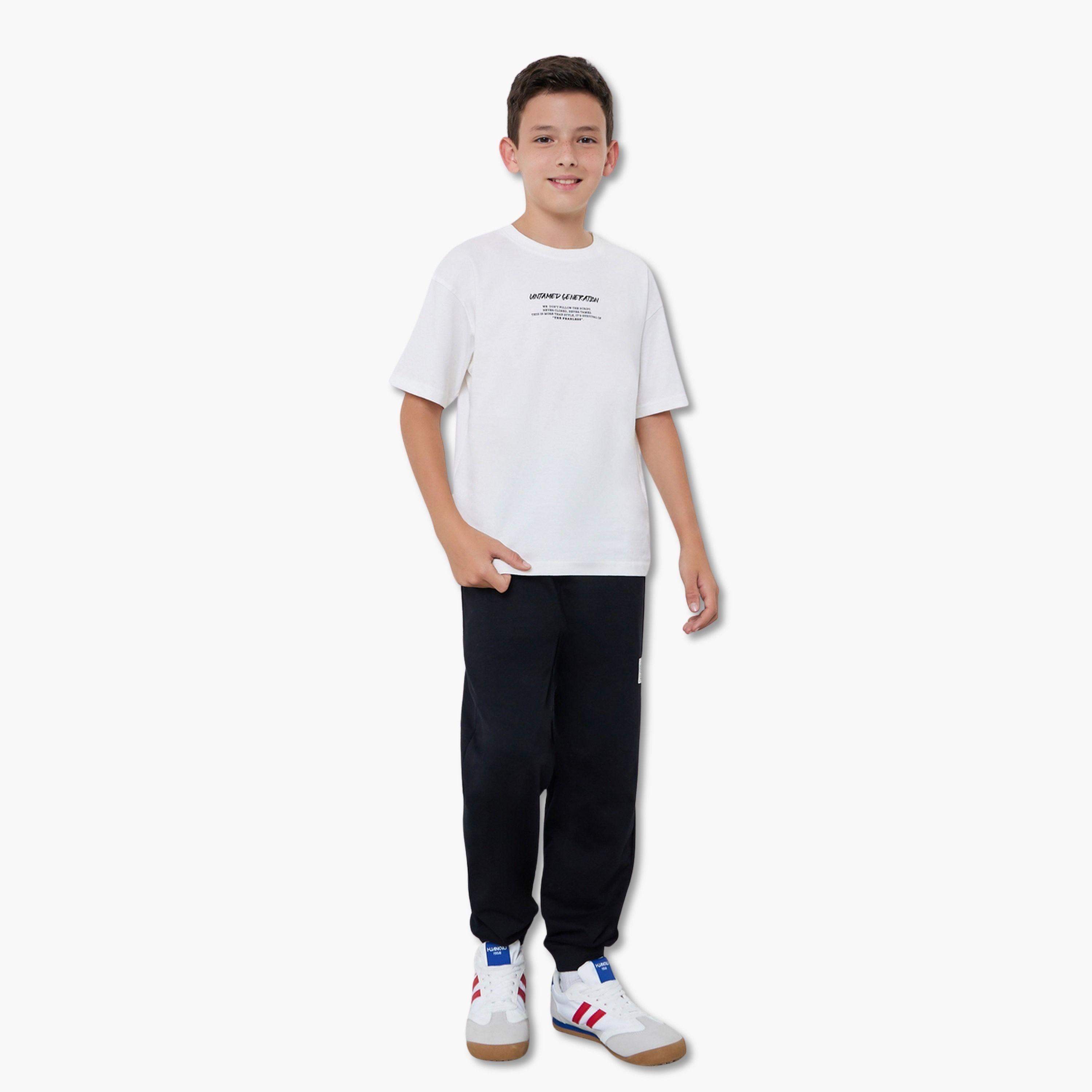 Styli Boys Off-White Graphic Print Cotton T-Shirt-boys-clothing-tshirtsandpolos-image-2