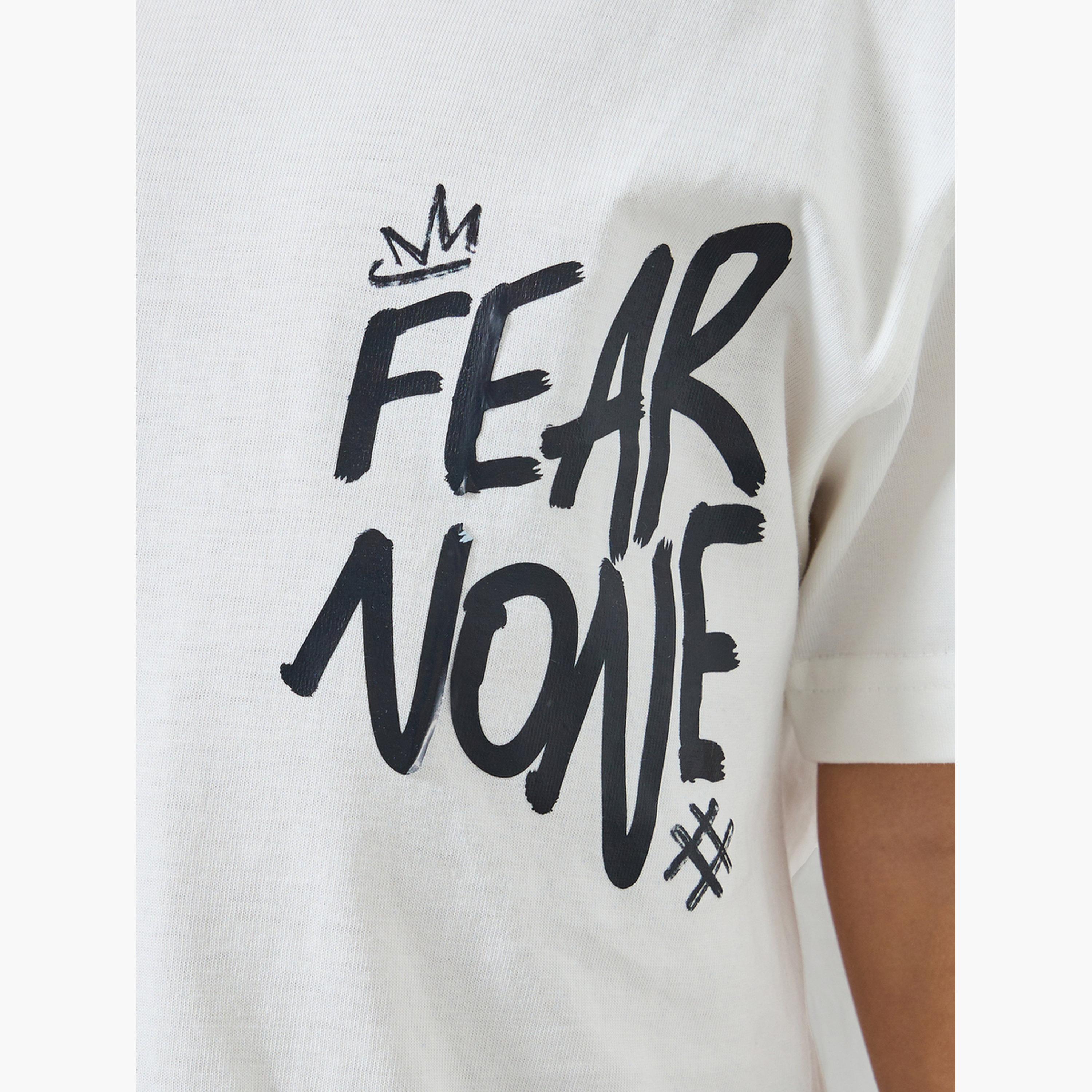 Styli Kids Off-White Cotton Graphic Print T-Shirt-boys-clothing-tshirtsandpolos-image-4