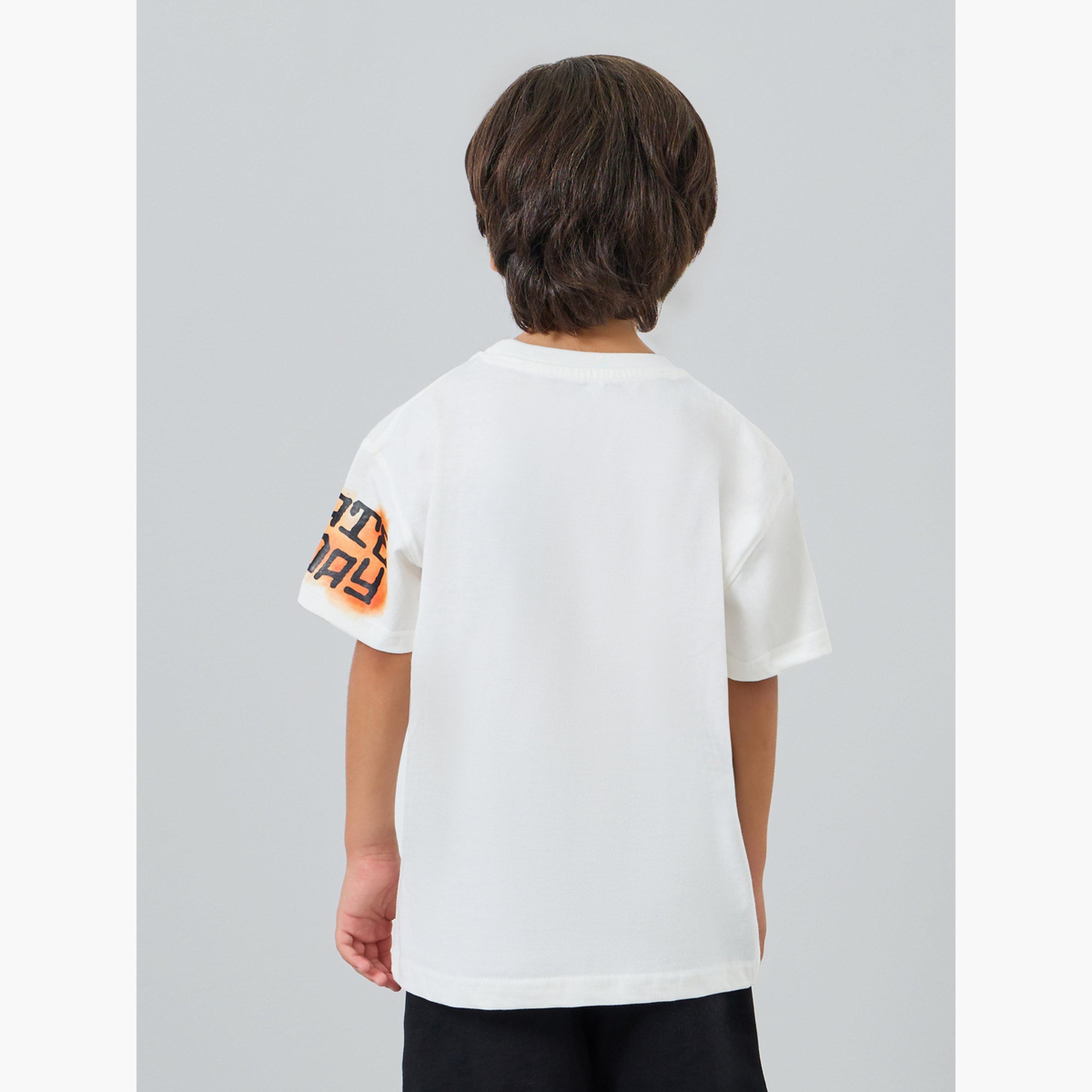 Styli Boys Off-White Graphic Print Oversized T-Shirt-boys-clothing-tshirtsandpolos-image-4