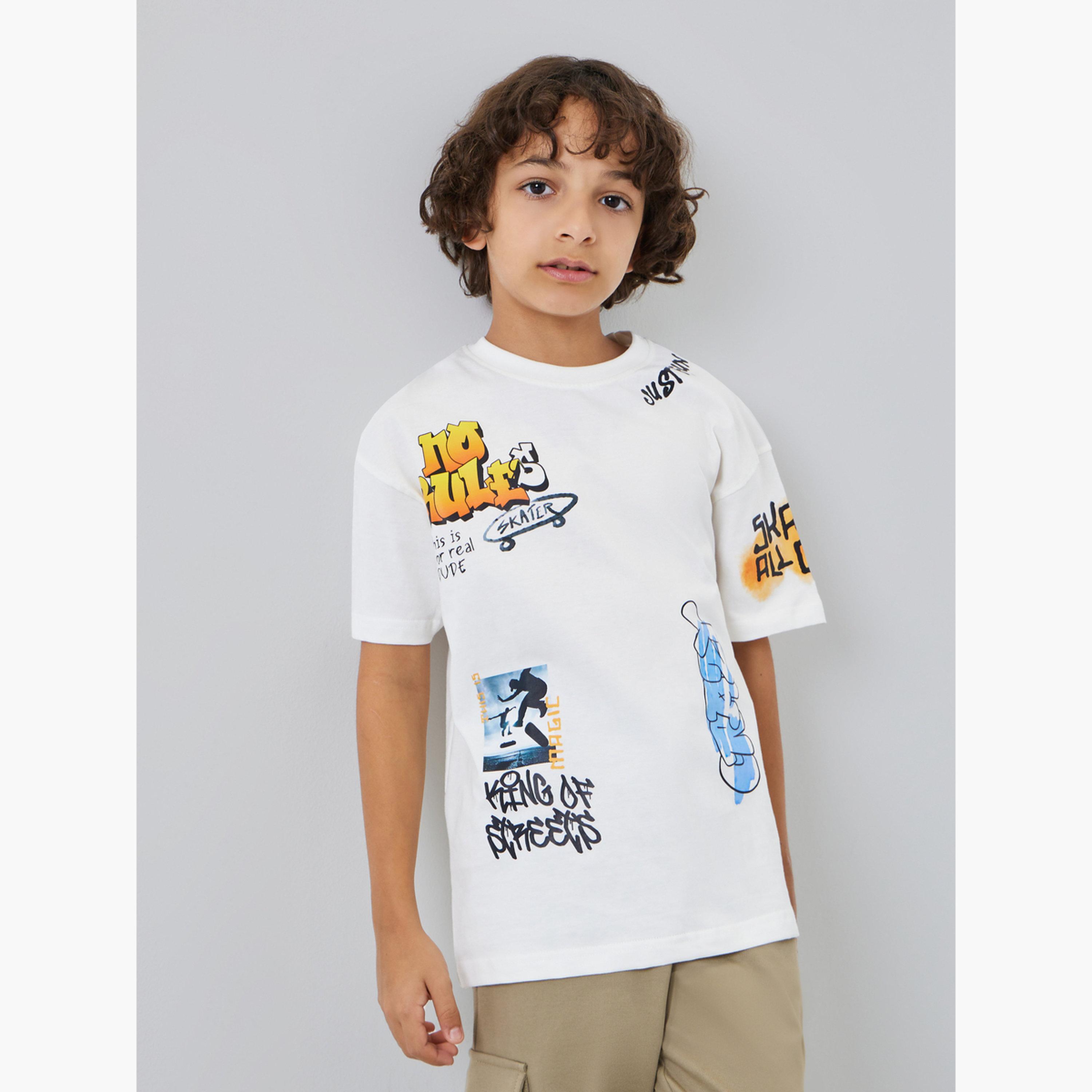 تيشيرت فضفاض بطبعة جرافيك-boys-clothing-tshirtsandpolos-image-1