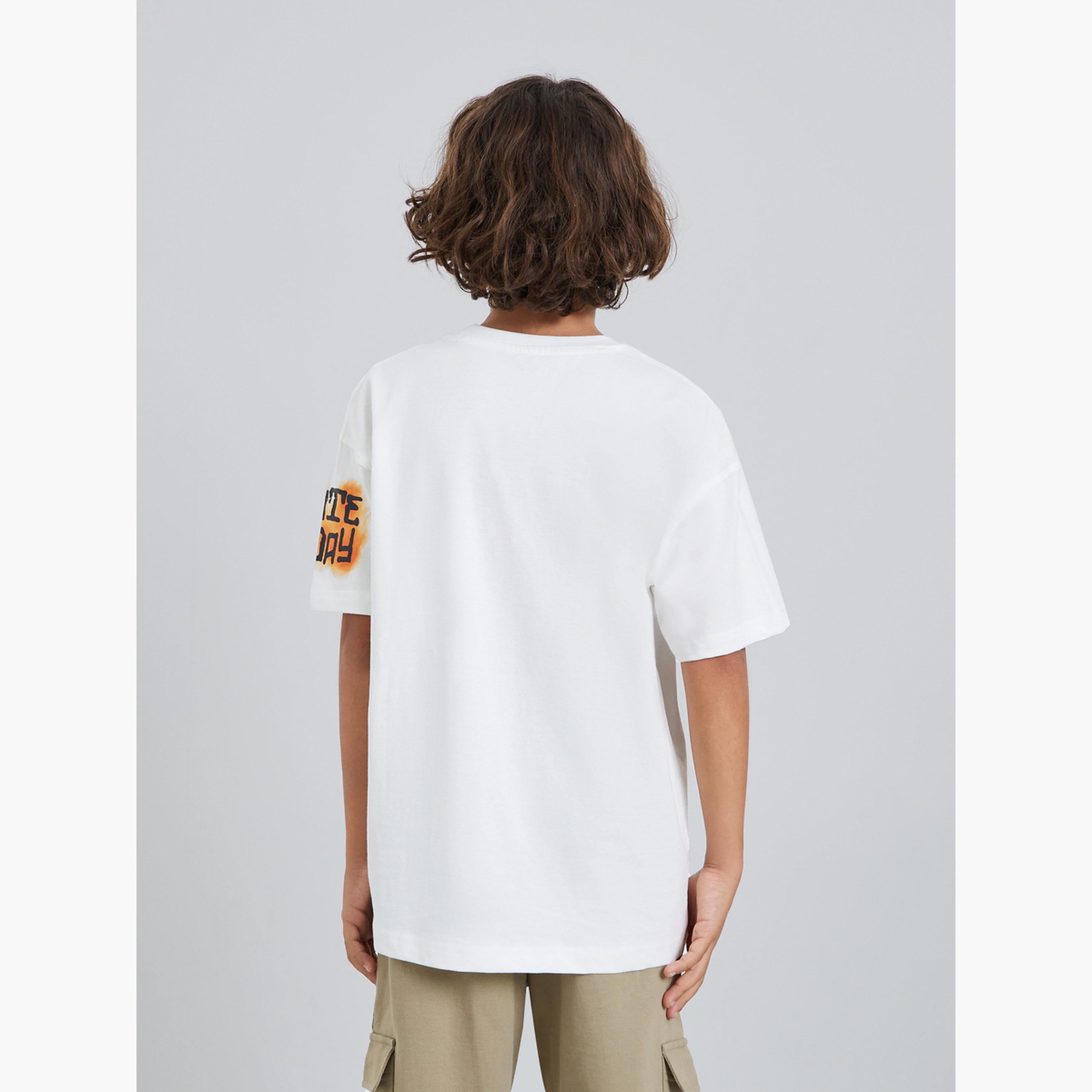 Styli Boys Off-White Graphic Print Oversized T-Shirt-boys-clothing-tshirtsandpolos-image-5