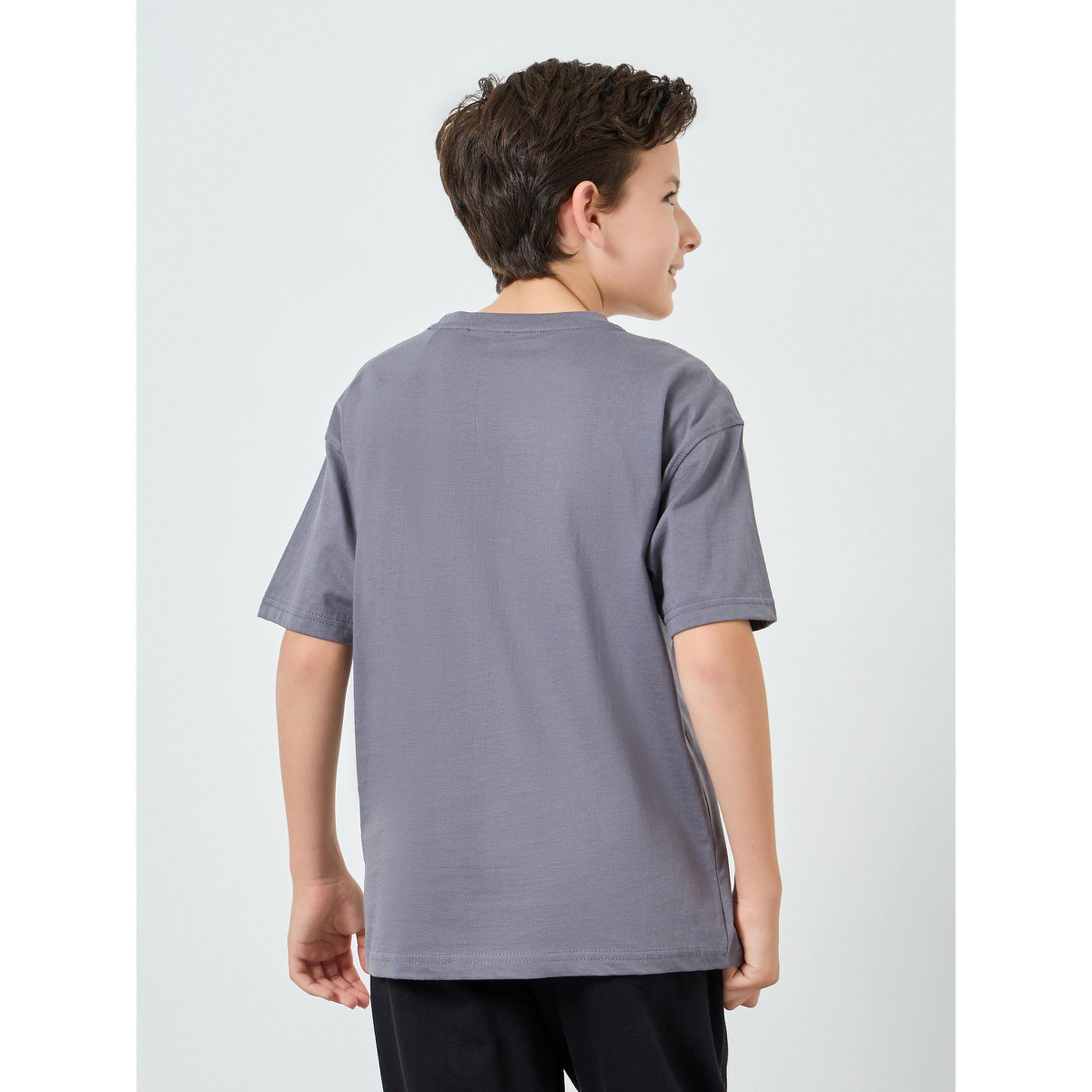 Styli Boys Grey Graphic Print Cotton Oversized T-Shirt-boys-clothing-schoolwear-tshirtsandpolos-image-4