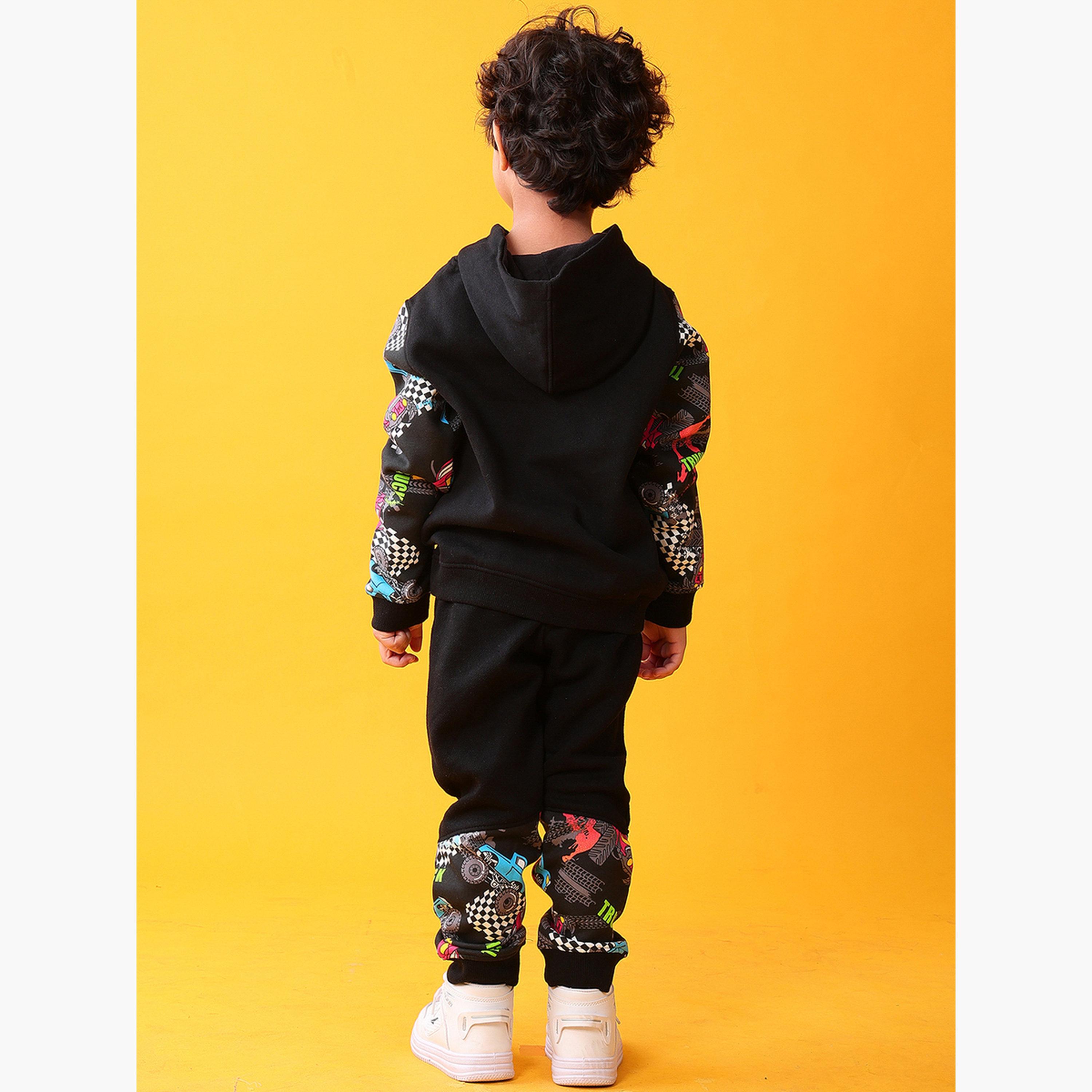 أنثريلو - طقم هودي وبنطال رياضي للأولاد باللون الأسود-boys-clothing-setsandcoords-image-3