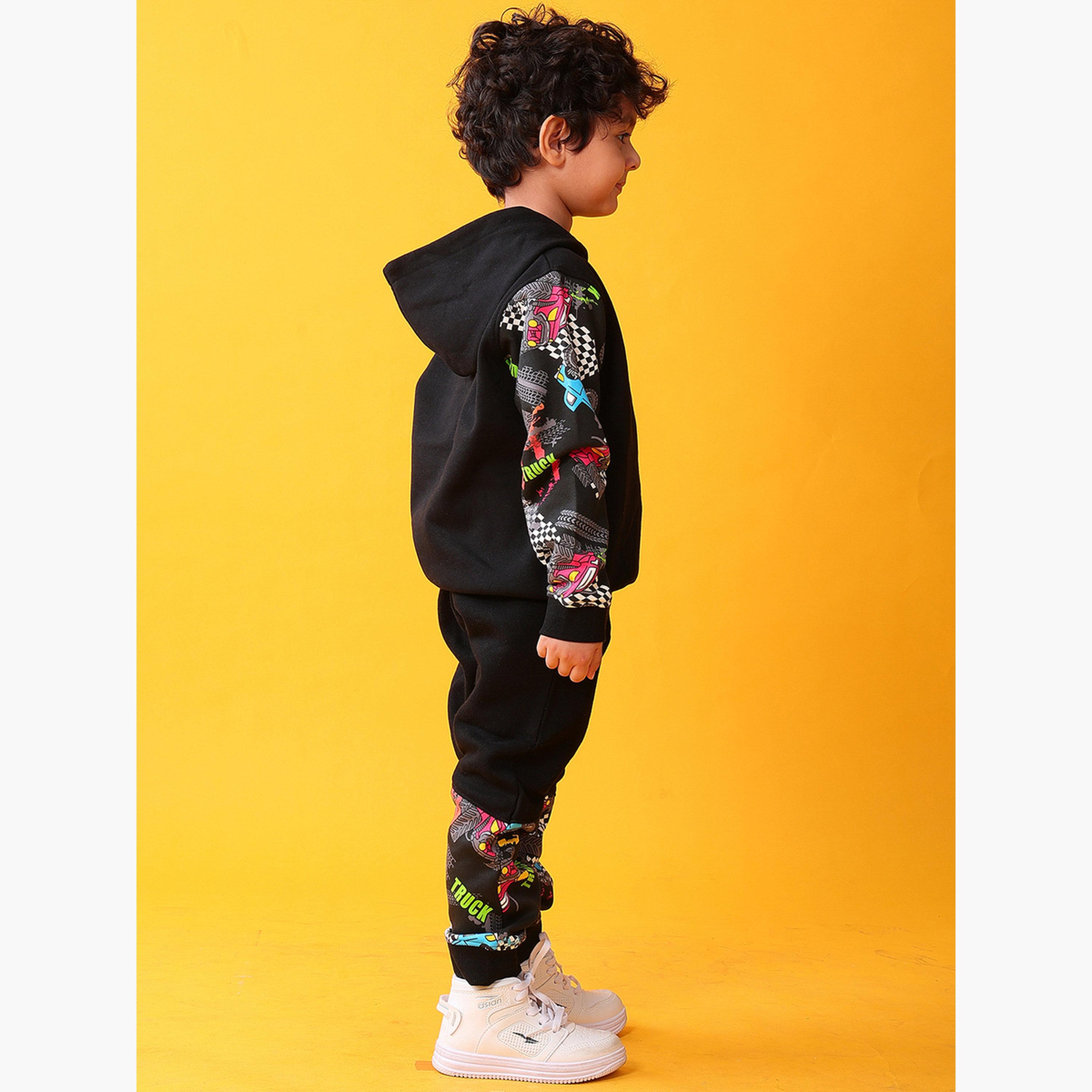أنثريلو - طقم هودي وبنطال رياضي للأولاد باللون الأسود-boys-clothing-setsandcoords-image-4