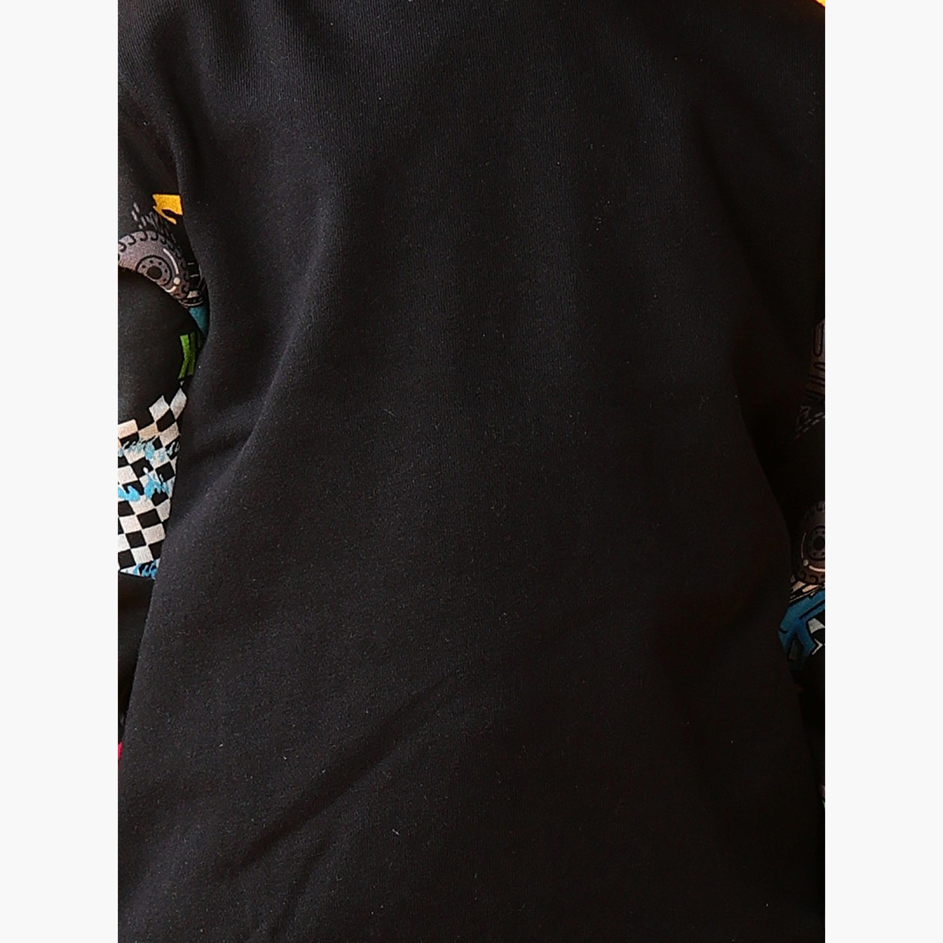 أنثريلو - طقم هودي وبنطال رياضي للأولاد باللون الأسود-boys-clothing-setsandcoords-image-5