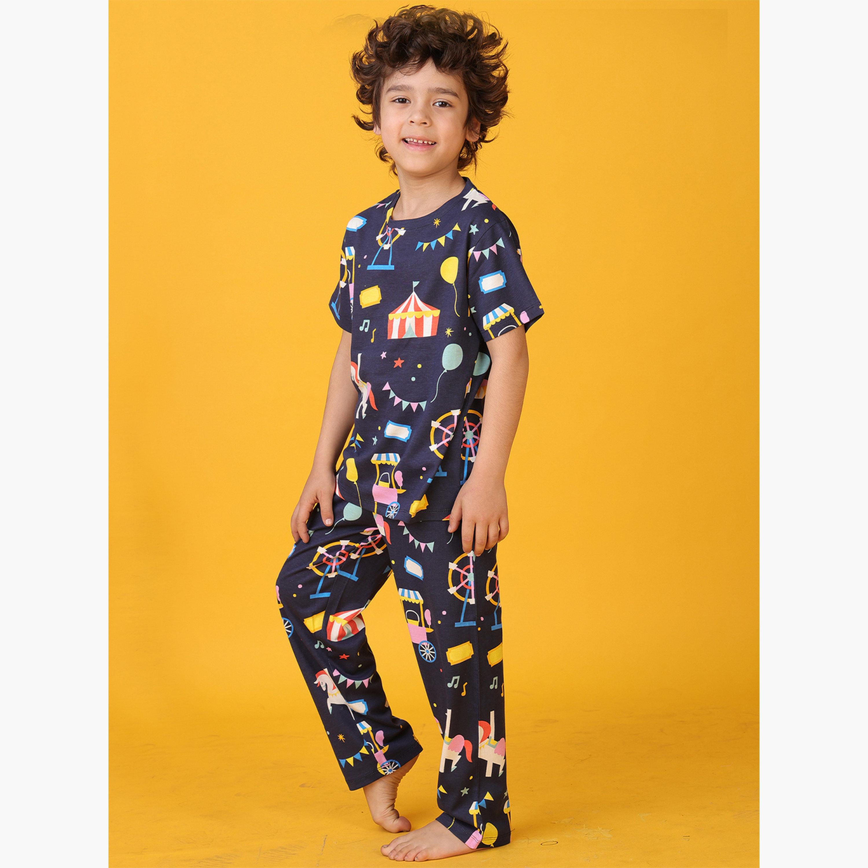 أنثريلو - طقم تي شيرت وبنطال قطني للأطفال من كرنفال السيرك-boys-clothing-setsandcoords-image-3