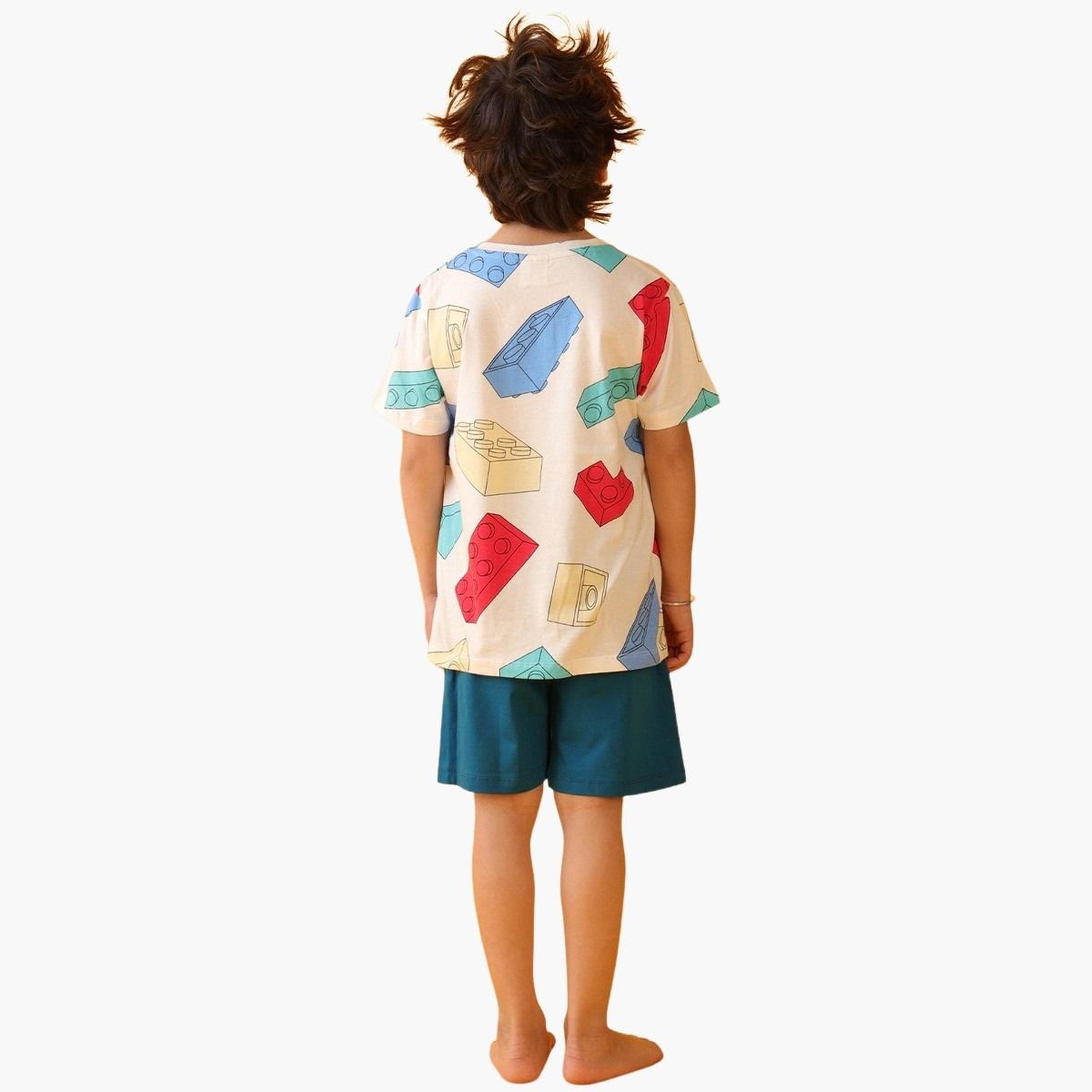 Anthrilo Kids Cotton Block Print T-Shirt and Short Set-boys-clothing-setsandcoords-image-3